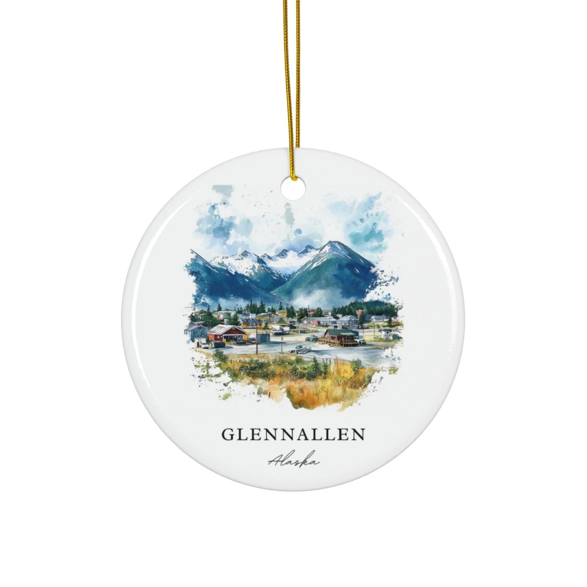 Glennallen AK Ornament: Unique Glennallen Souvenir, Copper River Xmas Decor, and Authentic Glennallen Alaska Christmas Gift