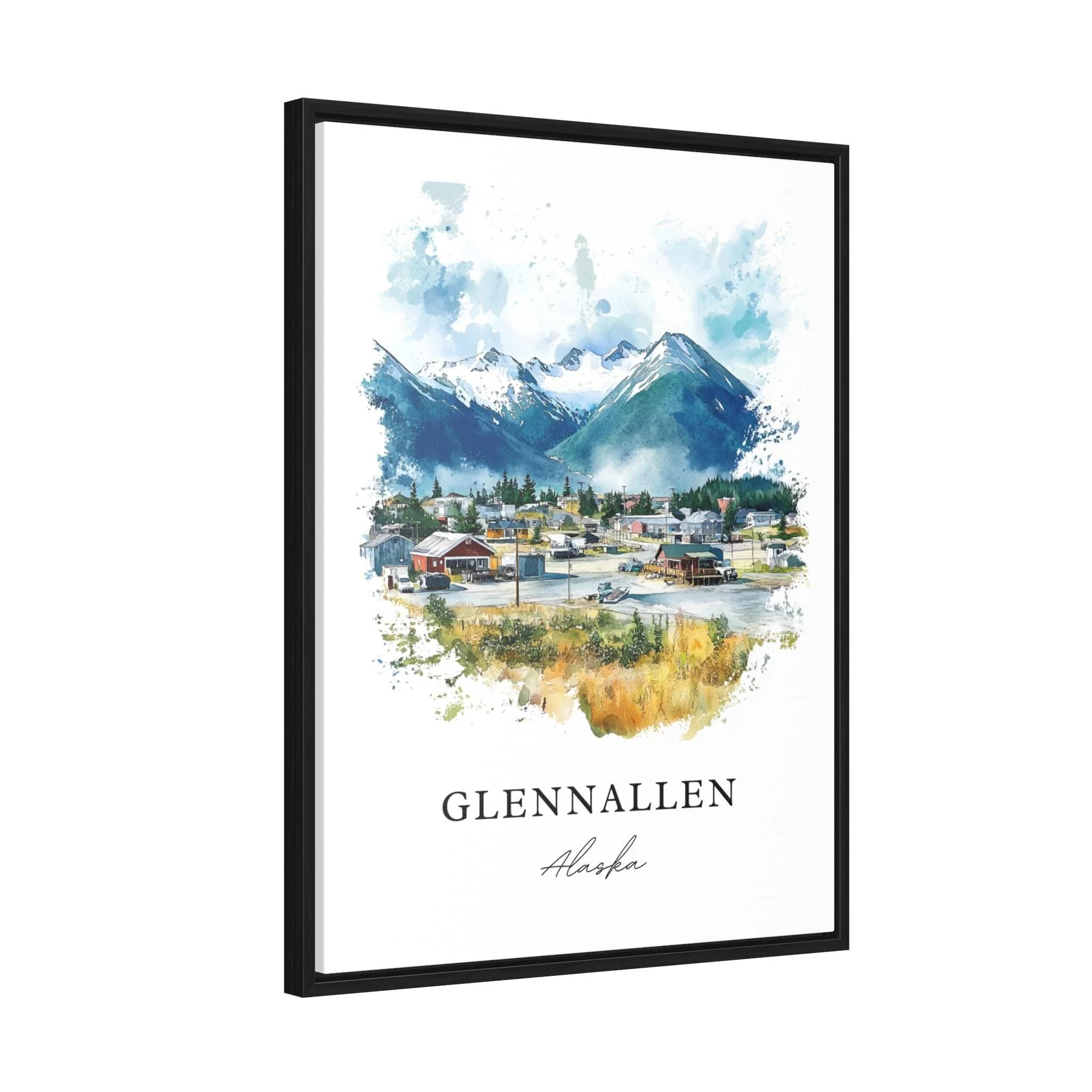 Glennallen, Alaska, USA – Watercolor Art Print - Image 2