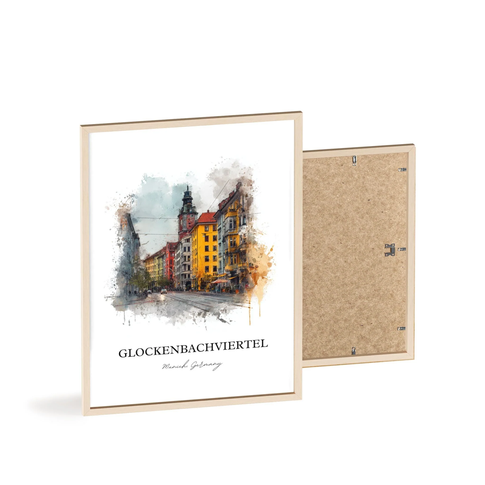 Glockenbachviertel, Germany – Watercolor Art Print - Image 4