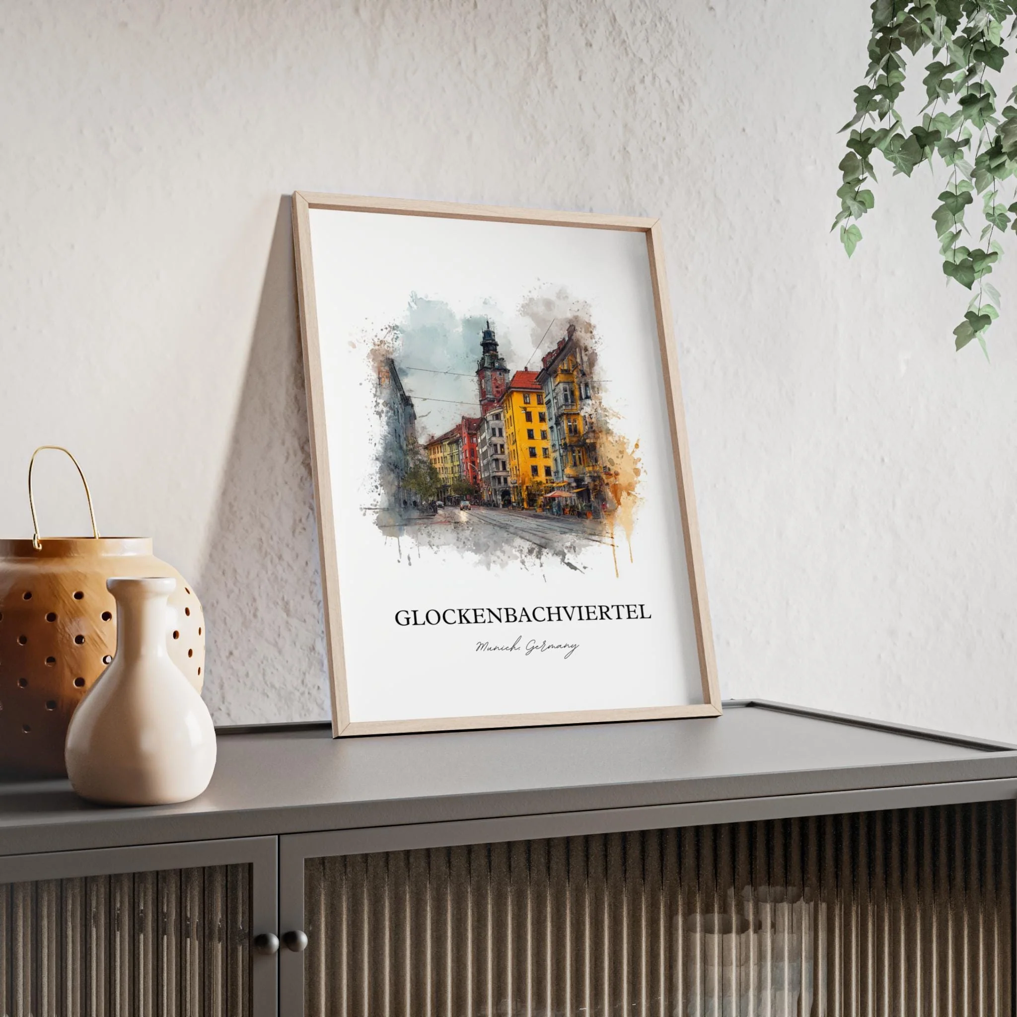 Glockenbachviertel, Germany – Watercolor Art Print - Image 5