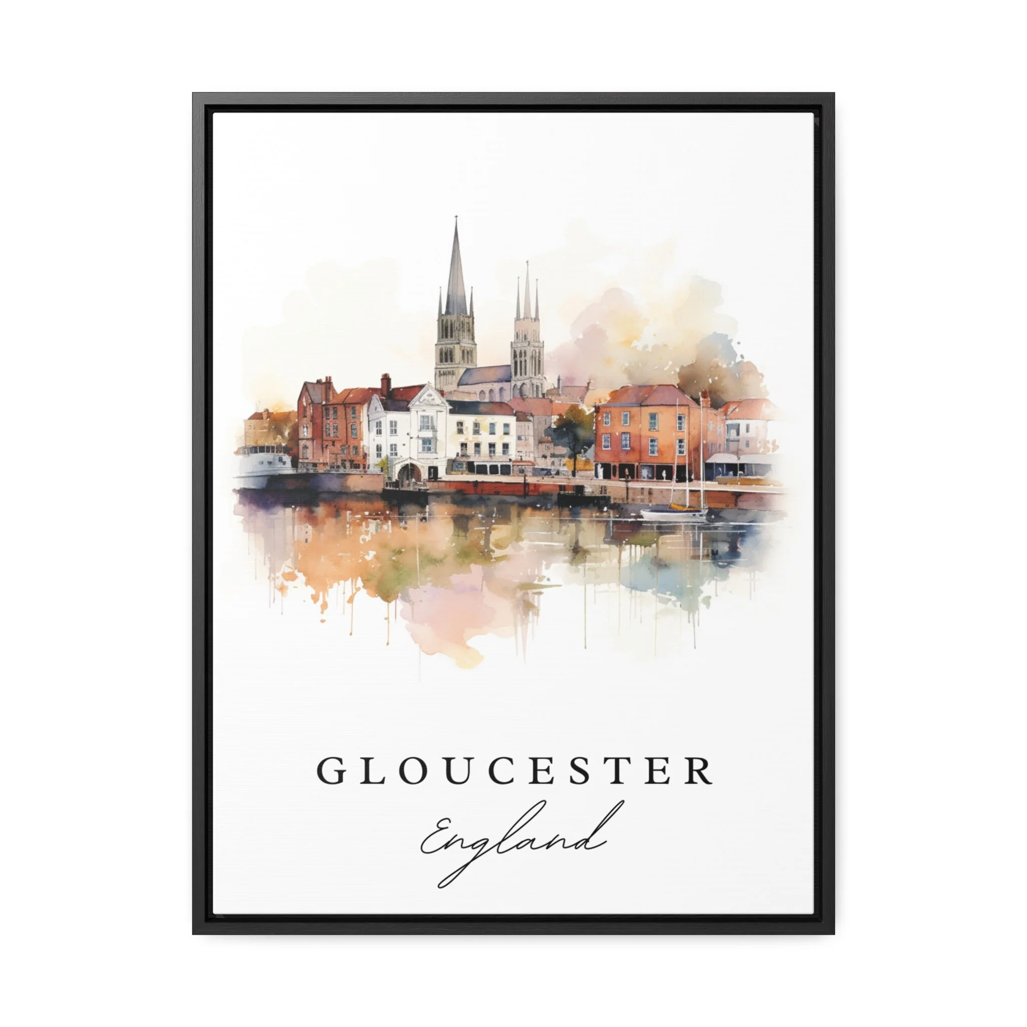 Gloucester, England – Watercolor Art Print - Image 6