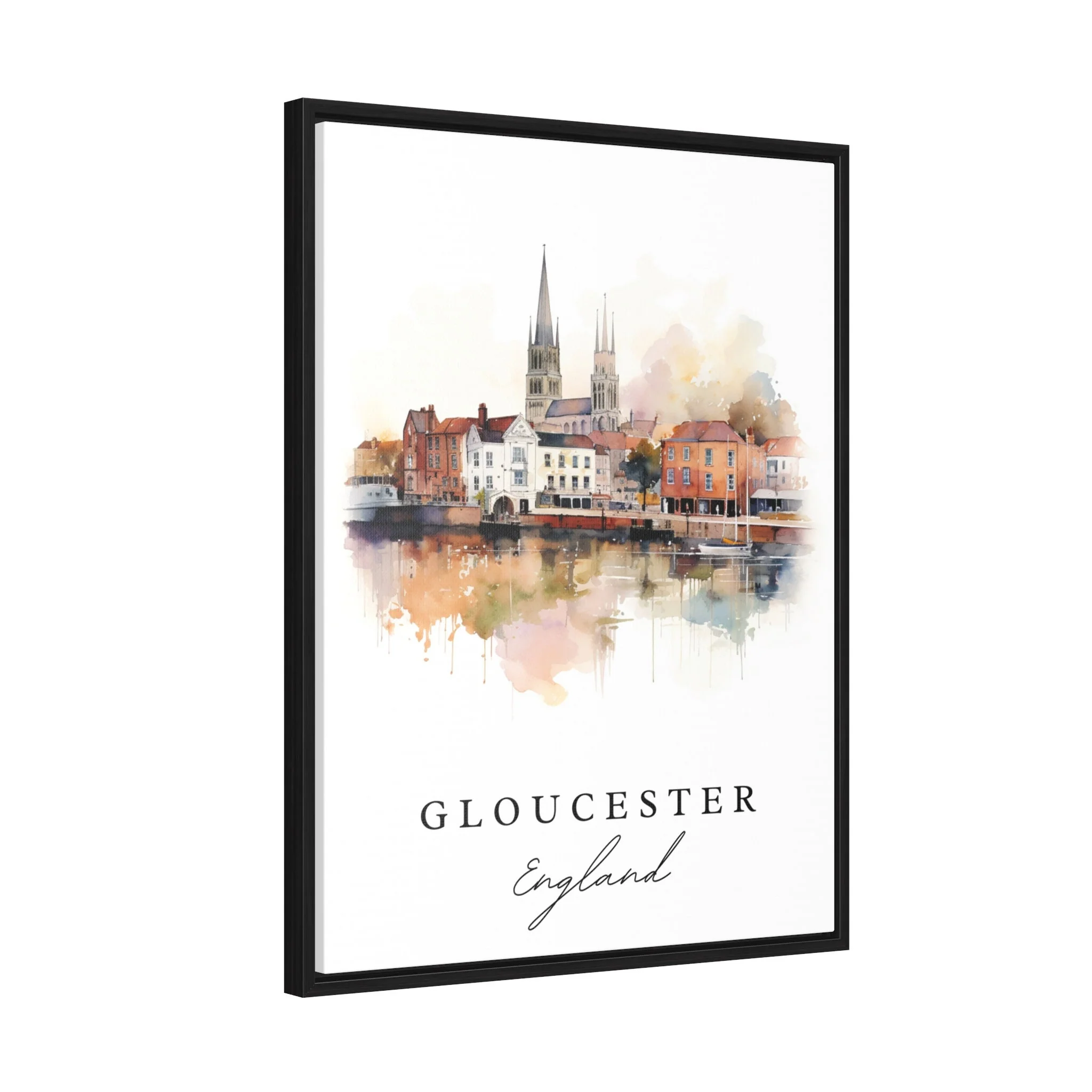 Gloucester, England – Watercolor Art Print - Image 7