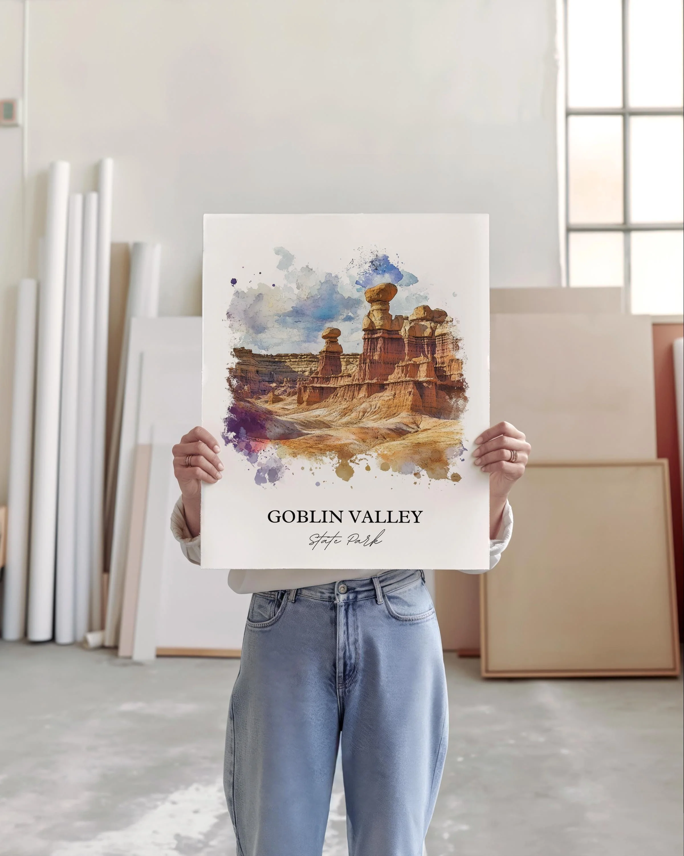Goblin Valley State Park, USA – Watercolor Art Print - Image 5