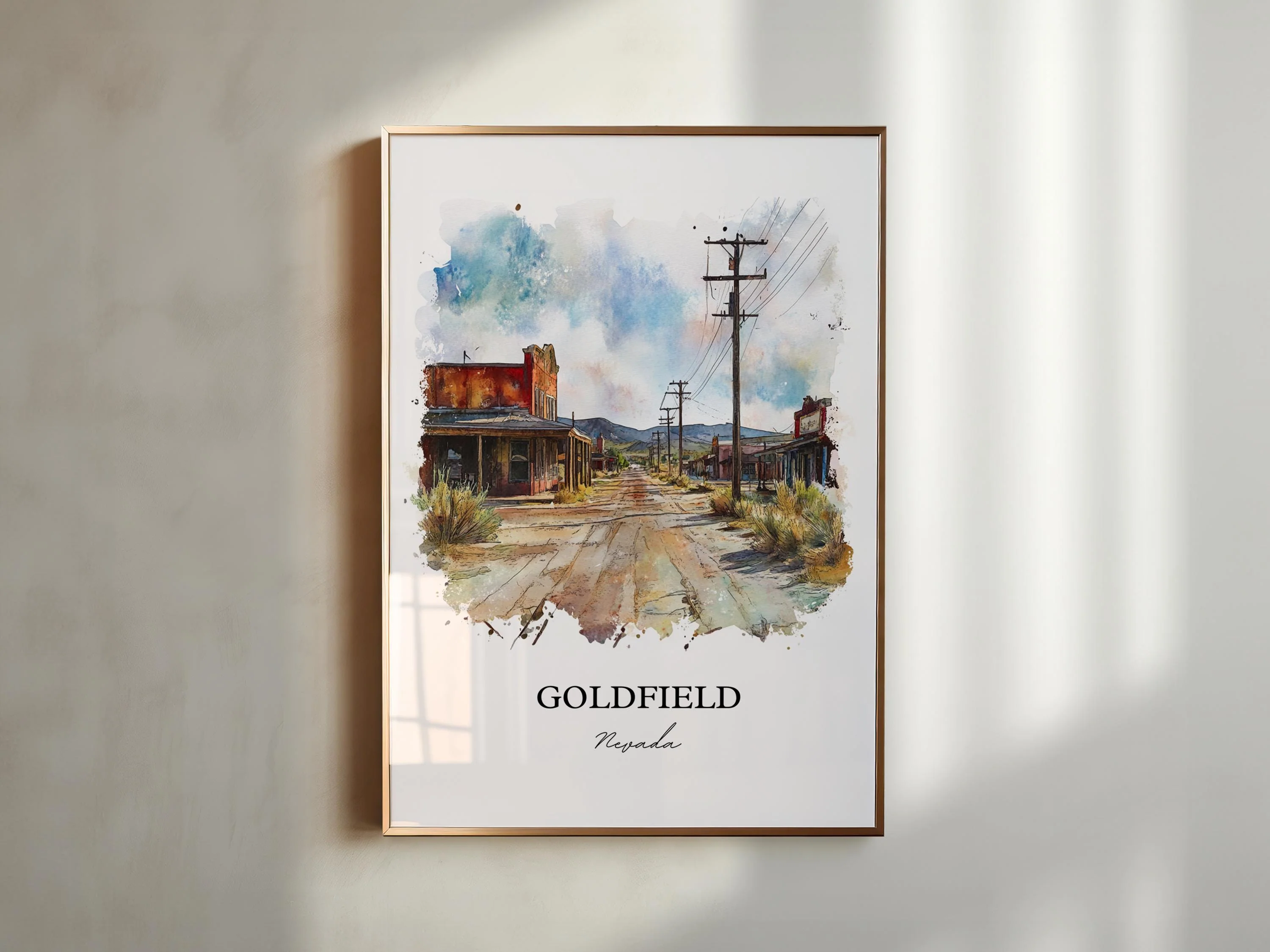 Goldfield, Nevada, USA – Watercolor Art Print - Image 5