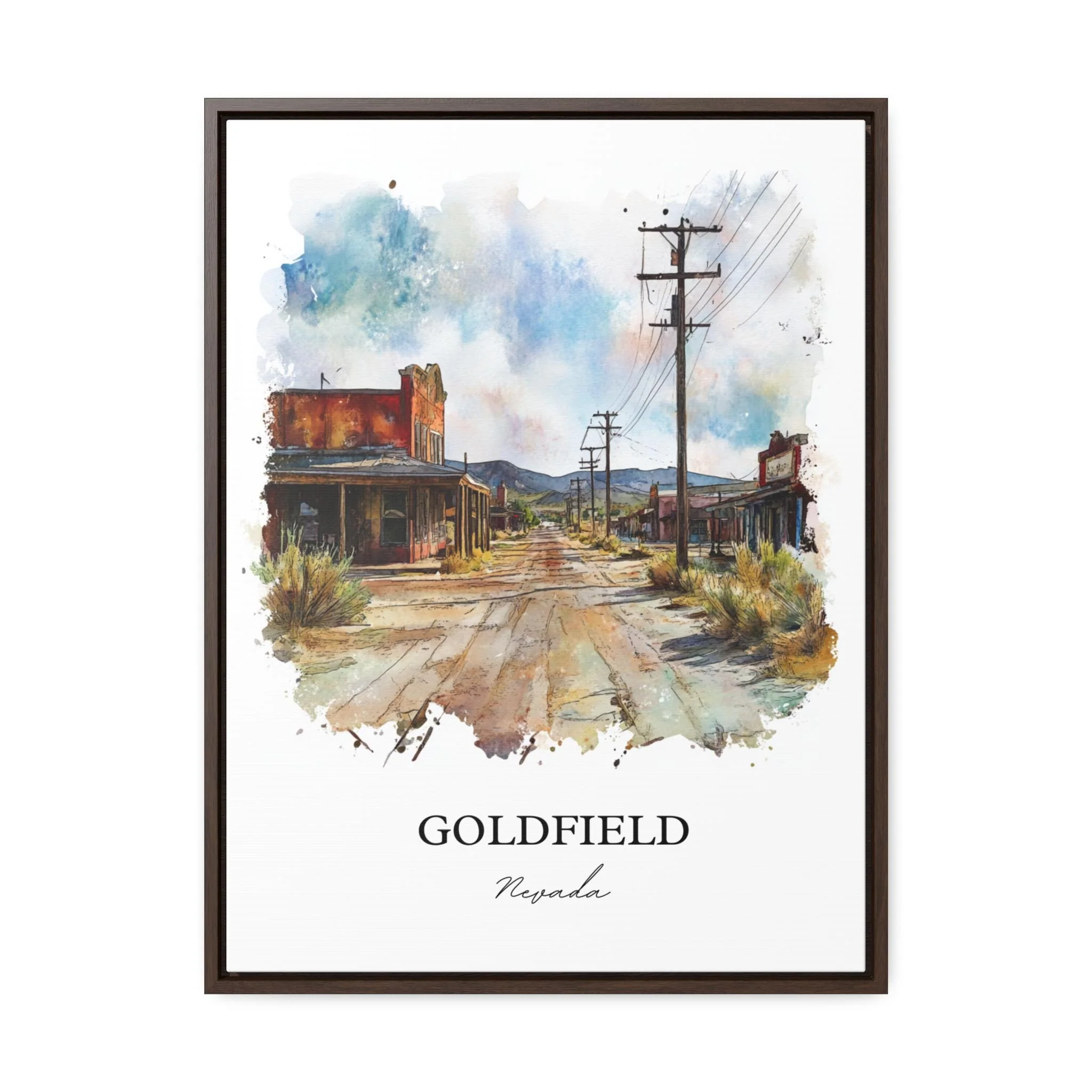 Goldfield, Nevada, USA – Watercolor Art Print - Image 7