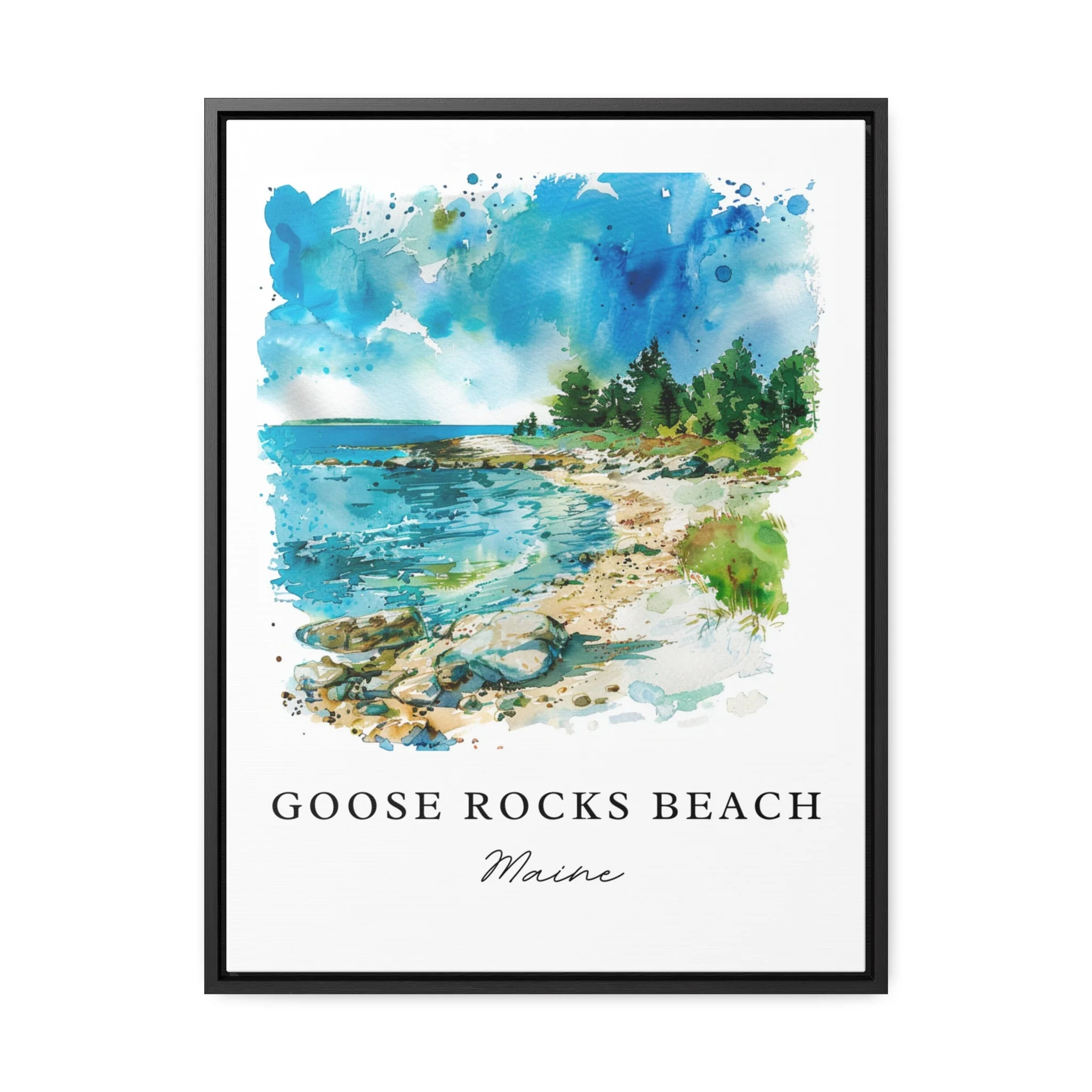 Goose Rocks Beach, Maine – Watercolor Art Print - Image 5