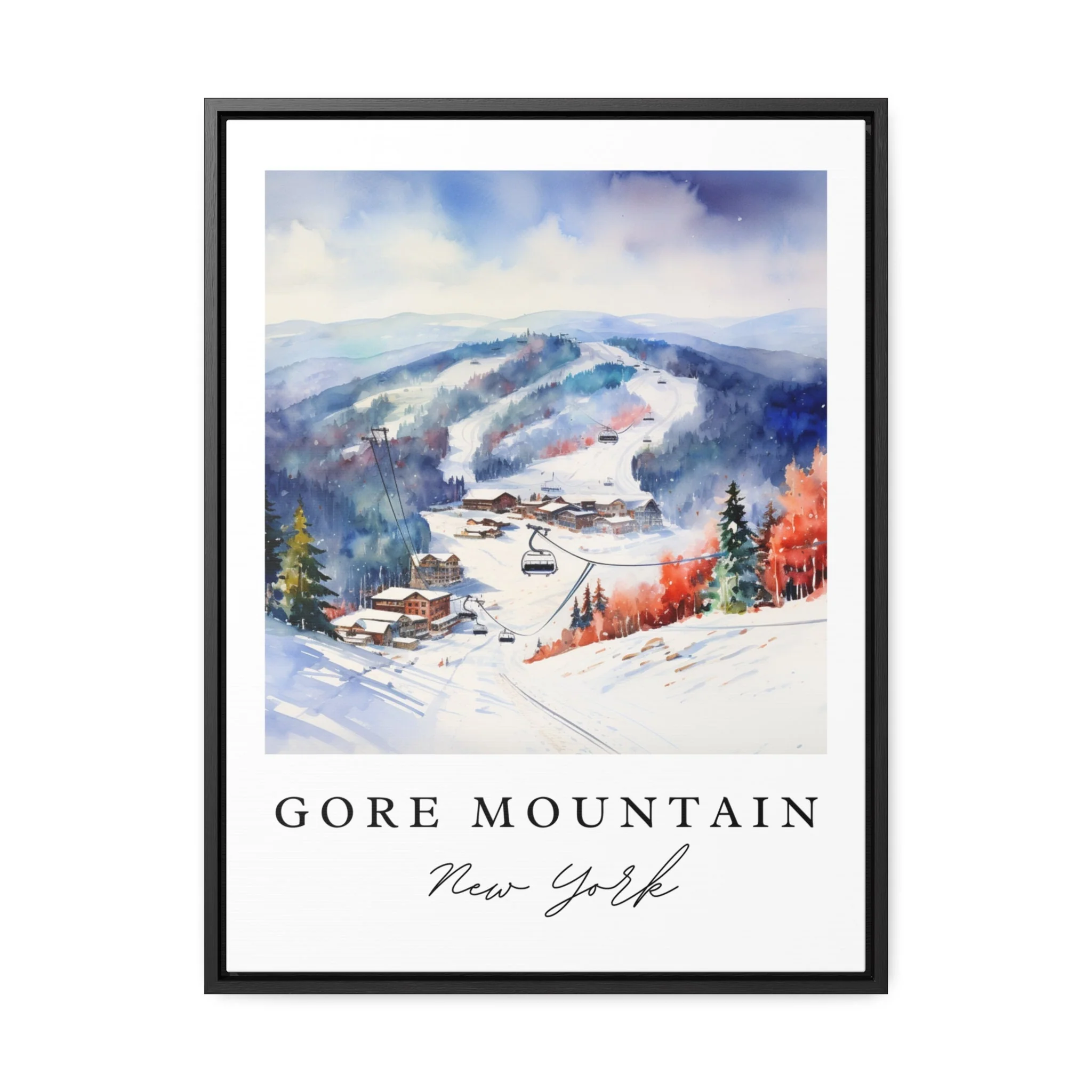 Gore Mountain, NY, USA – Watercolor Art Print - Image 6