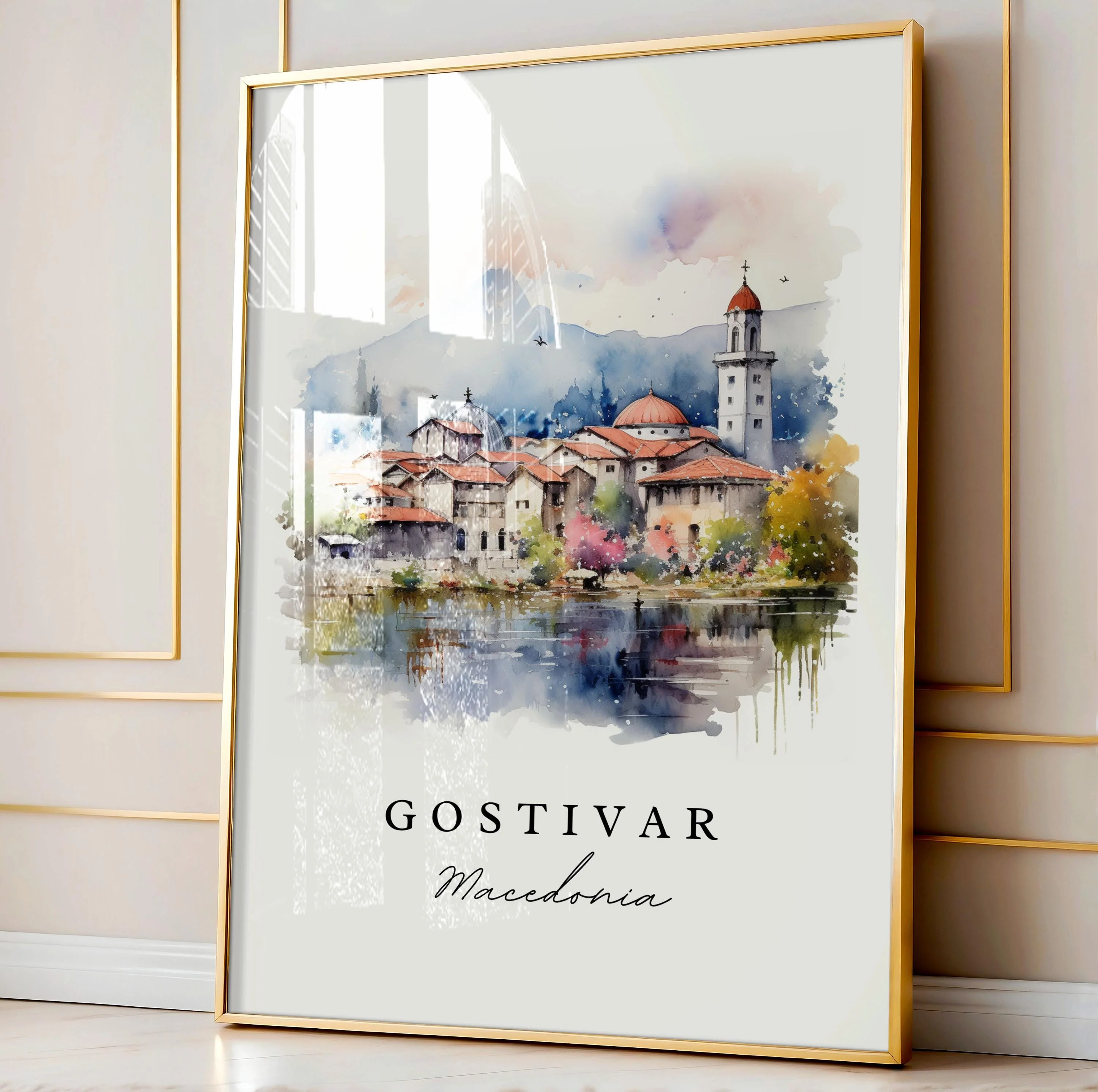 Gostivar, Macedonia – Watercolor Art Print - Image 5
