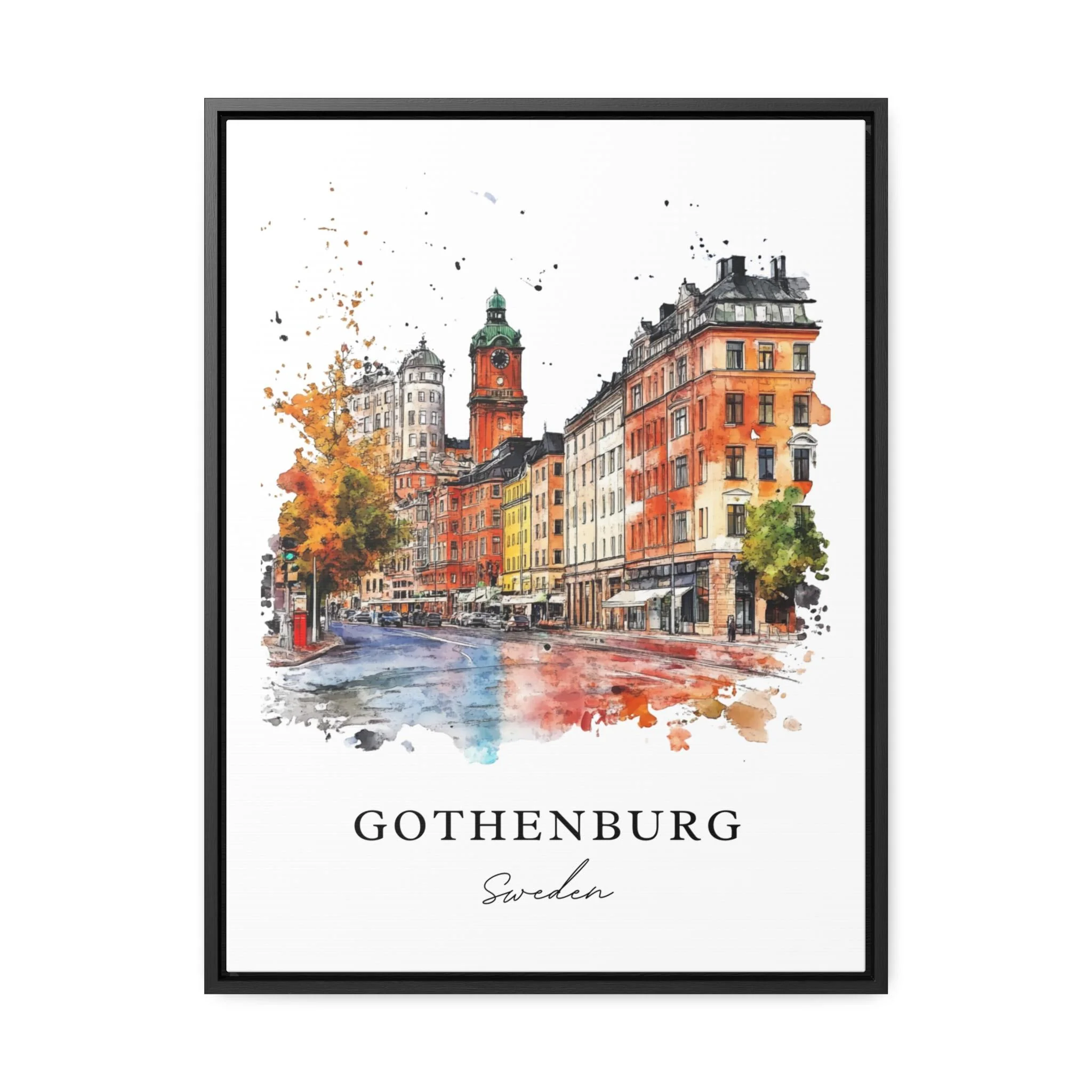 Gothenburg, Sweden – Watercolor Art Print - Image 4