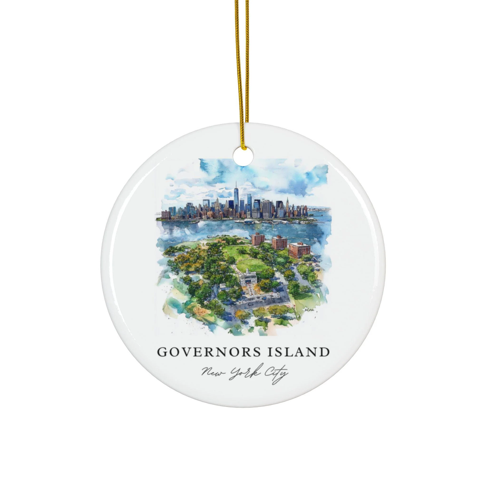 Governors Island Ornament: Unique Gov Island Souvenir, NYC Decor, and Authentic Governors Island NY Gift