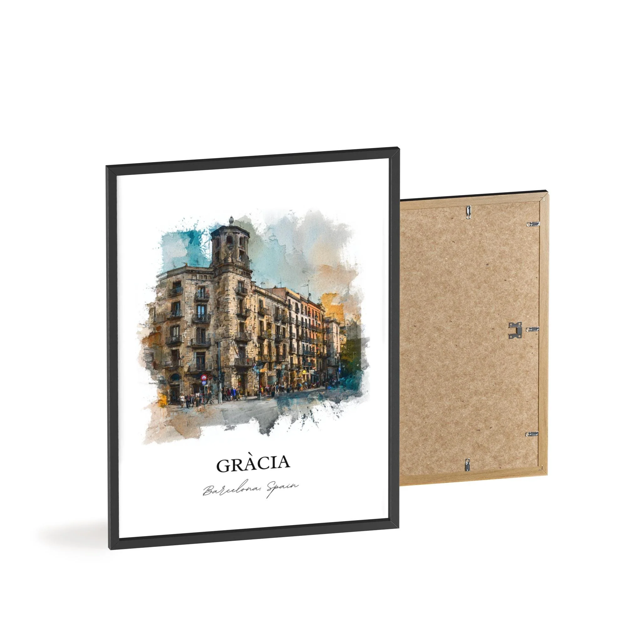 Gràcia, Spain – Watercolor Art Print - Image 10