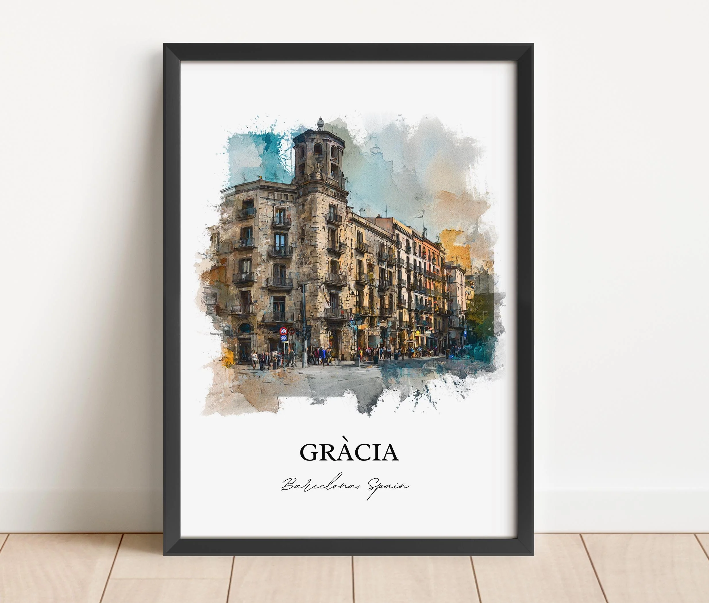 Gràcia, Spain – Watercolor Art Print - Image 5
