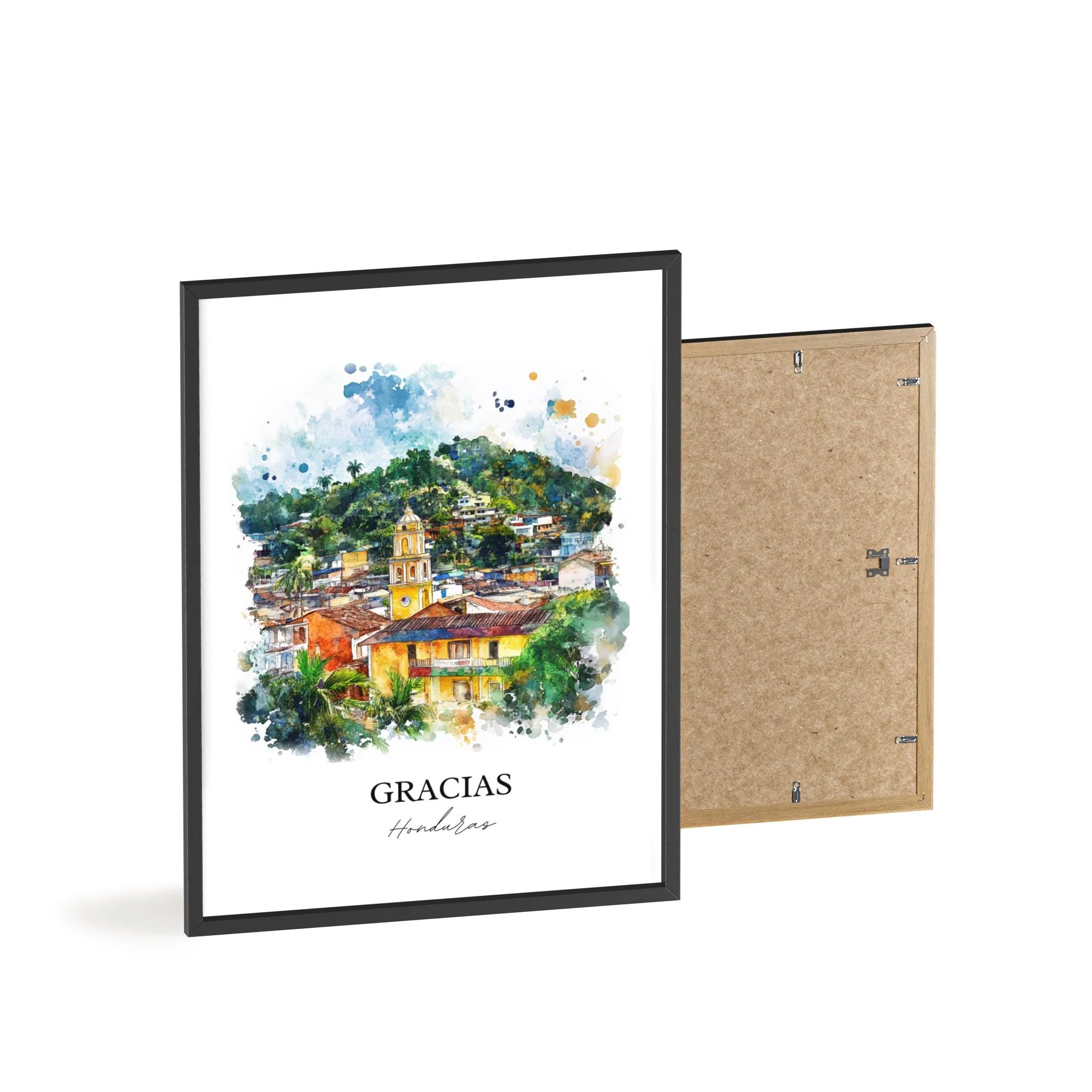 Gracias, Honduras – Watercolor Art Print - Image 8