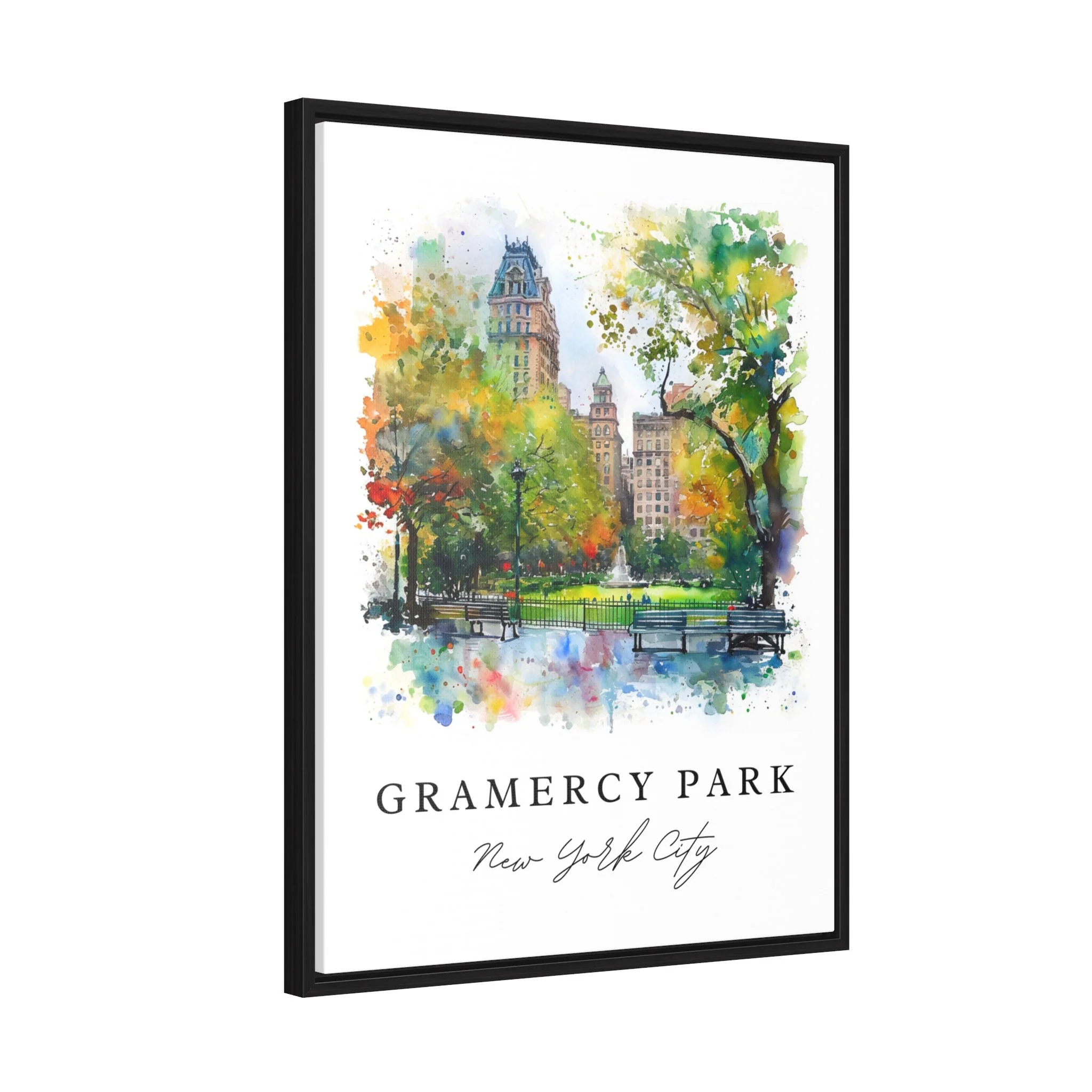 Gramercy Park, NYC, New York – Watercolor Art Print - Image 7