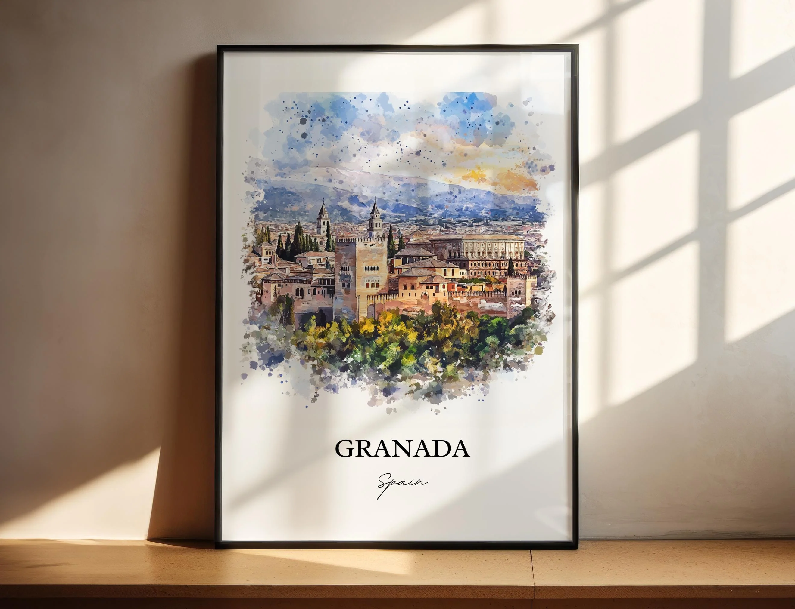 Granada, Spain – Watercolor Art Print