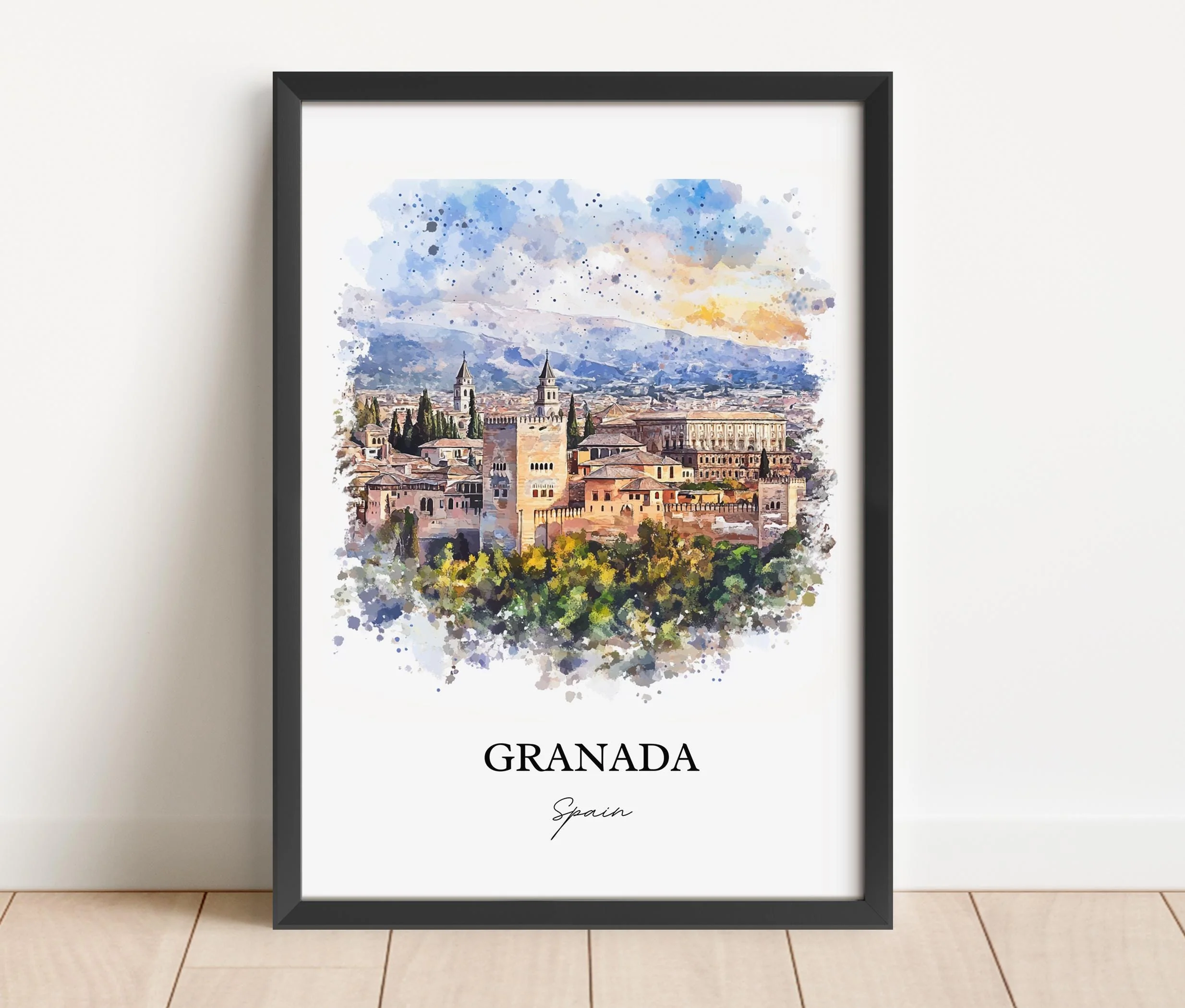 Granada, Spain – Watercolor Art Print - Image 6