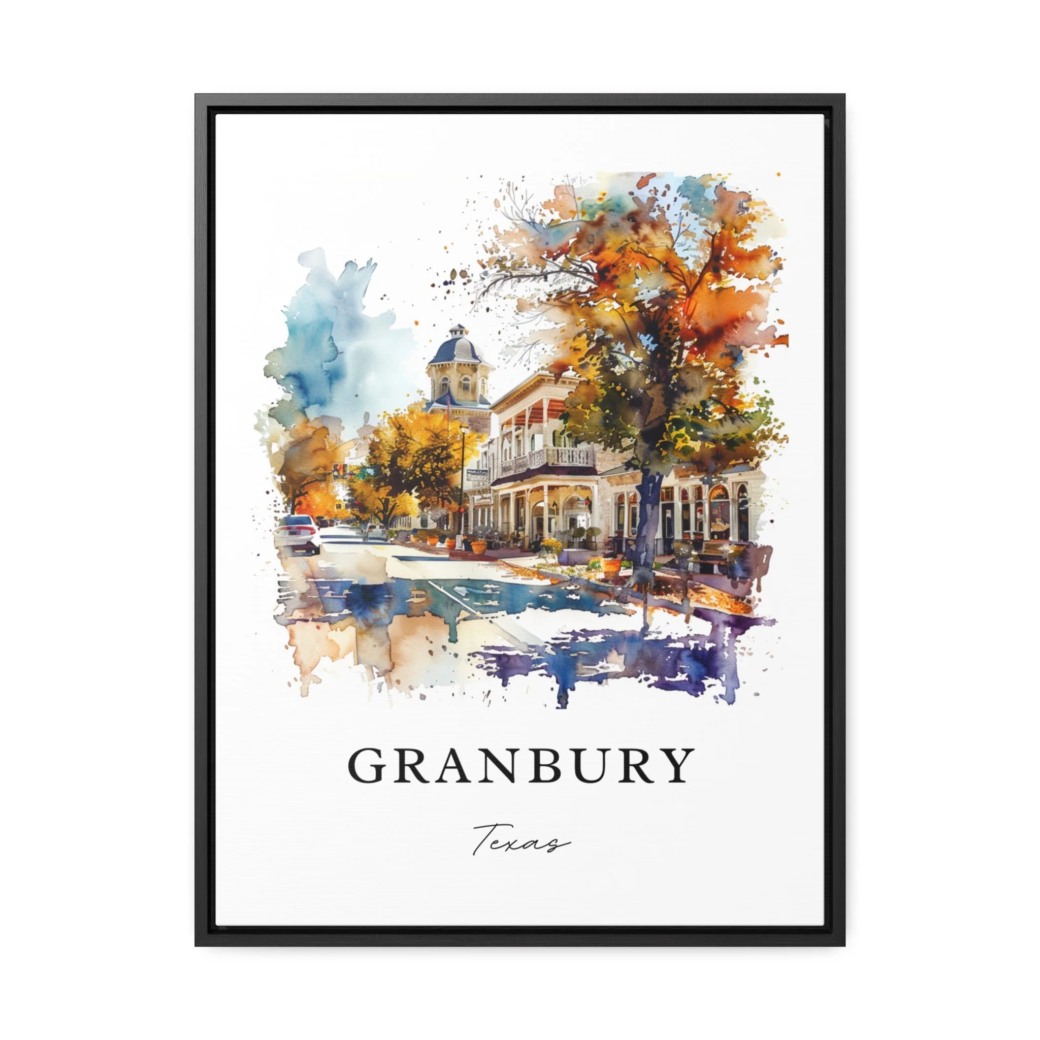 Granbury, Texas, Texas – Watercolor Art Print - Image 5