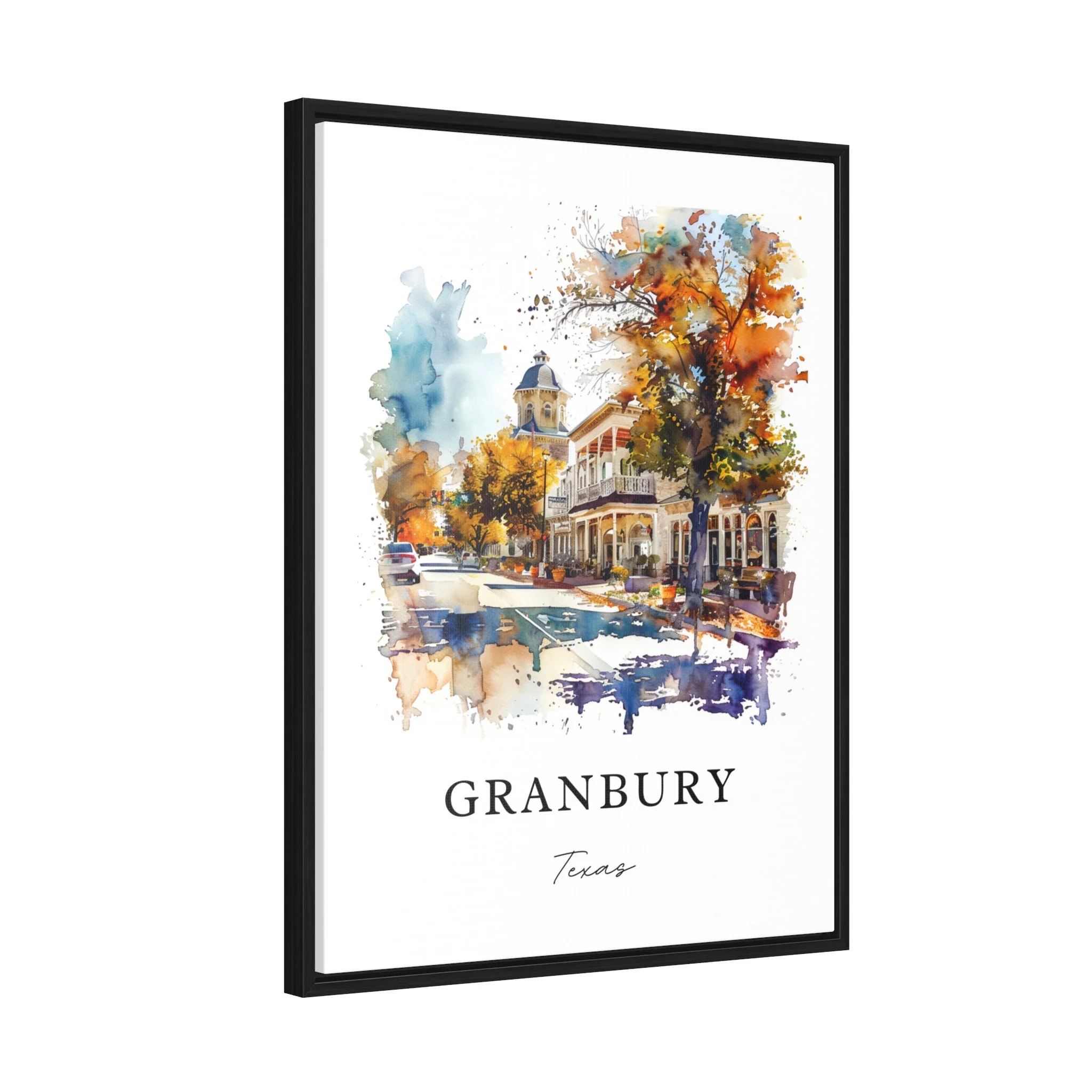 Granbury, Texas, Texas – Watercolor Art Print - Image 6