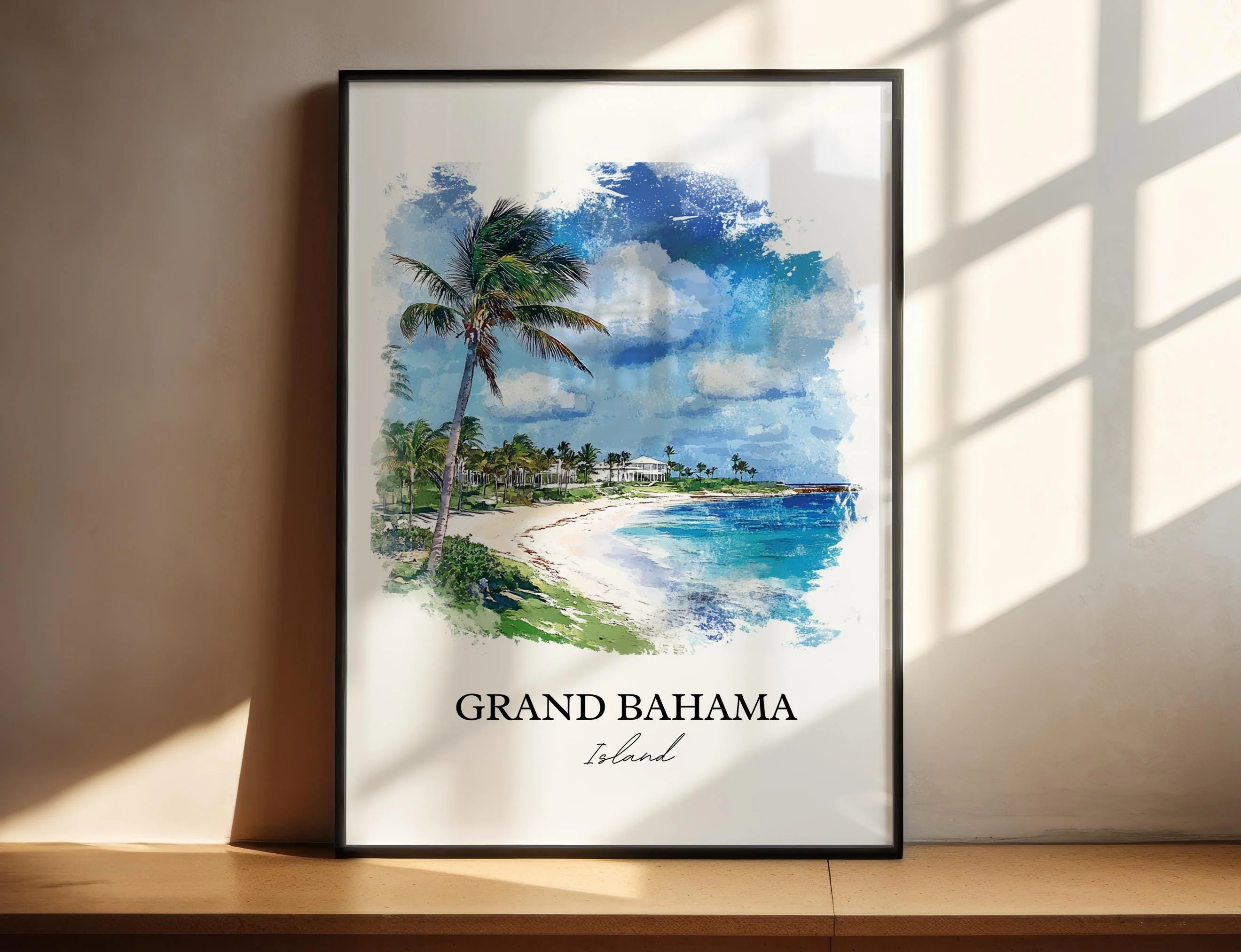 Grand Bahama Island, Bahamas – Watercolor Art Print