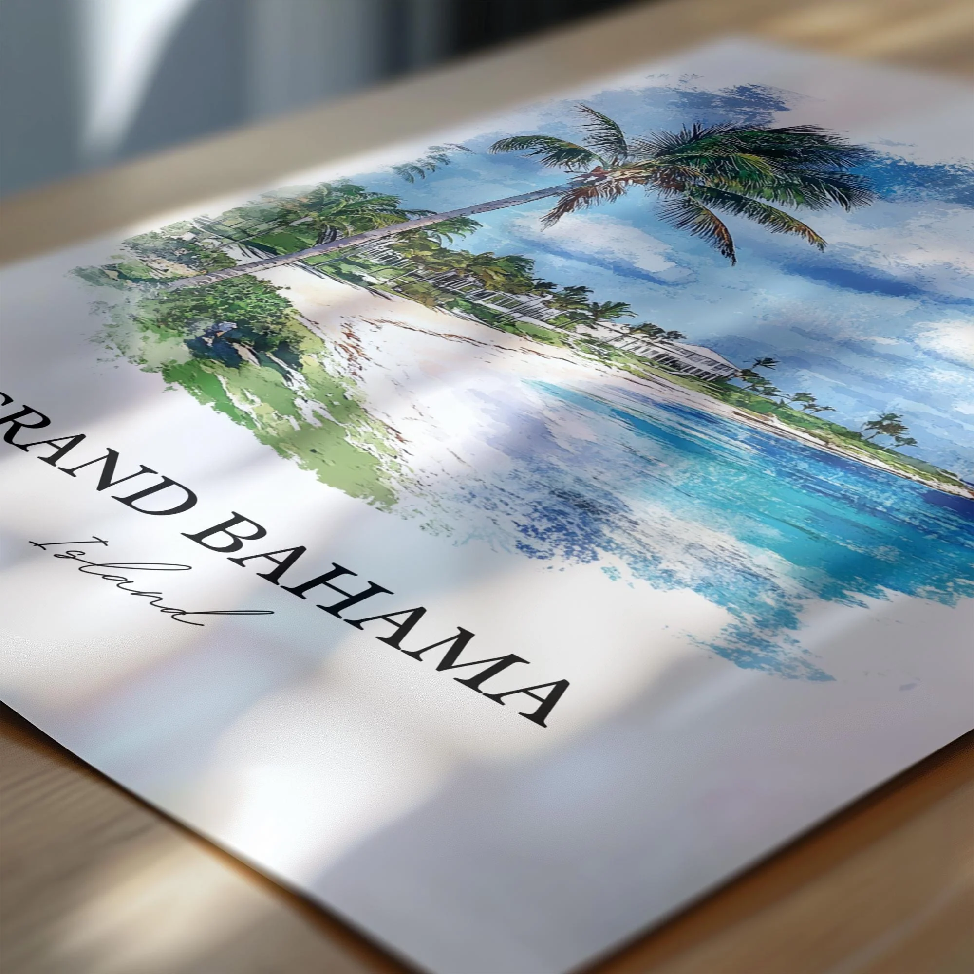 Grand Bahama Island, Bahamas – Watercolor Art Print - Image 2