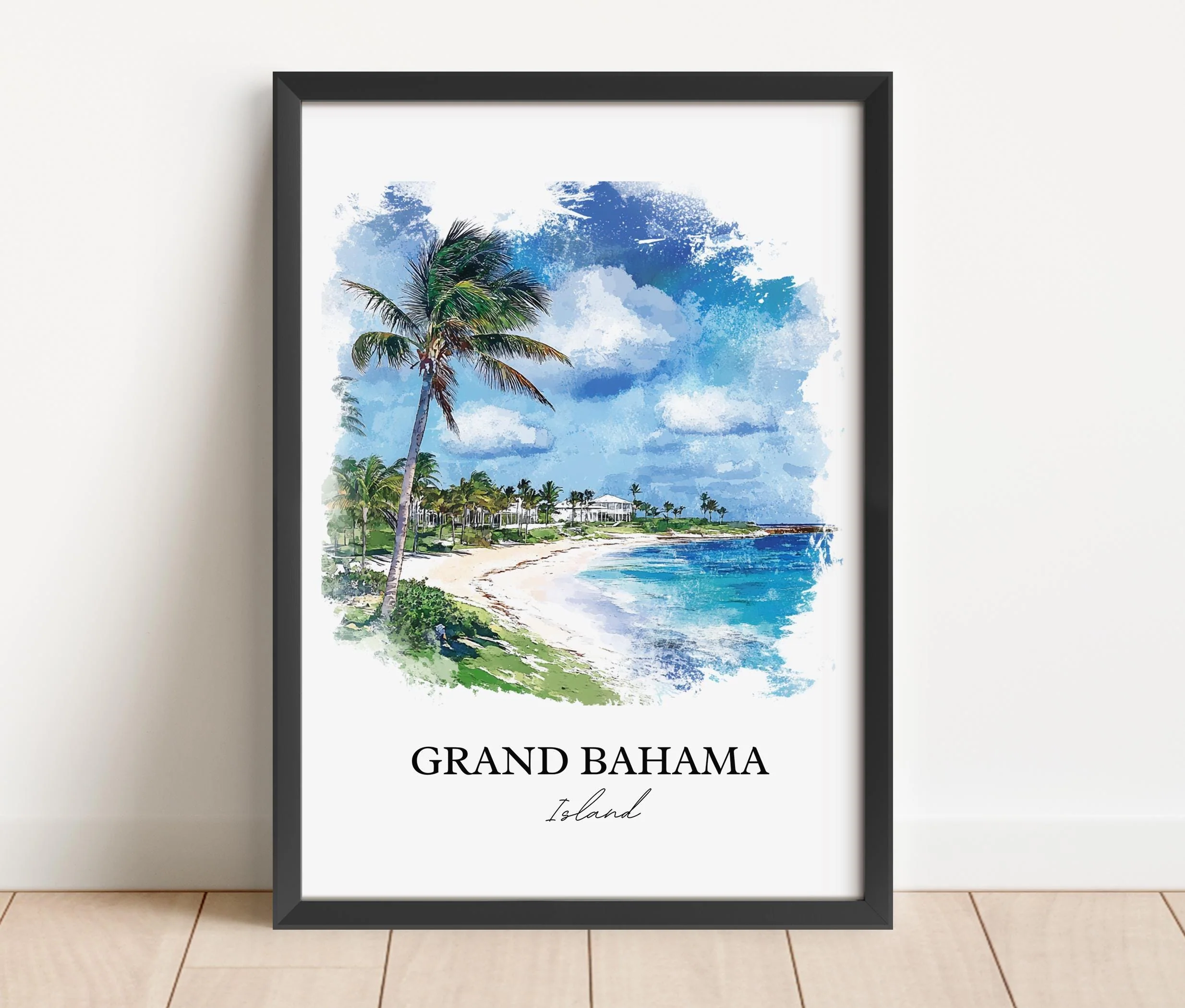Grand Bahama Island, Bahamas – Watercolor Art Print - Image 3