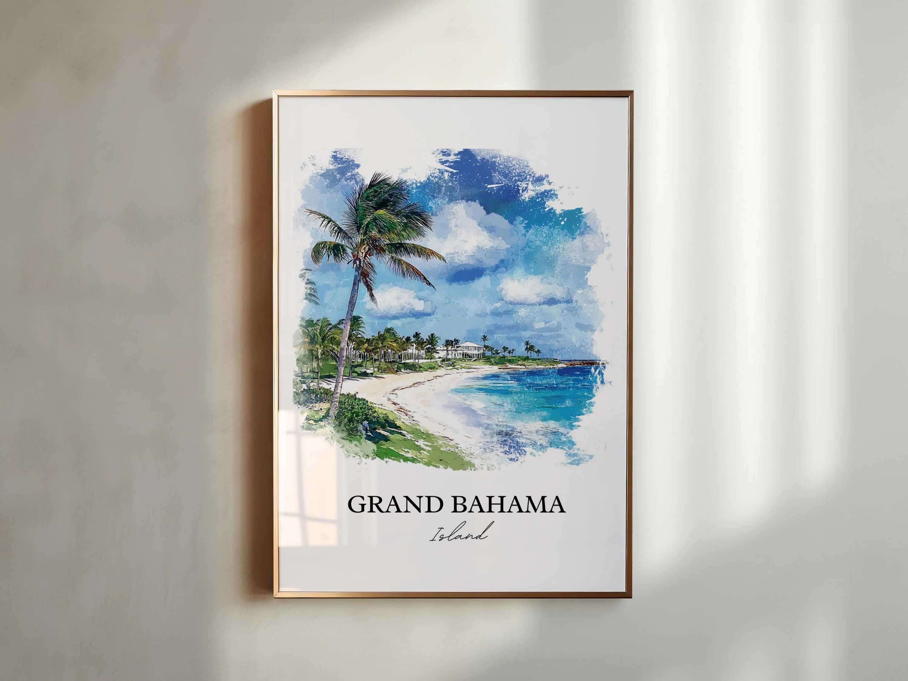Grand Bahama Island, Bahamas – Watercolor Art Print - Image 4