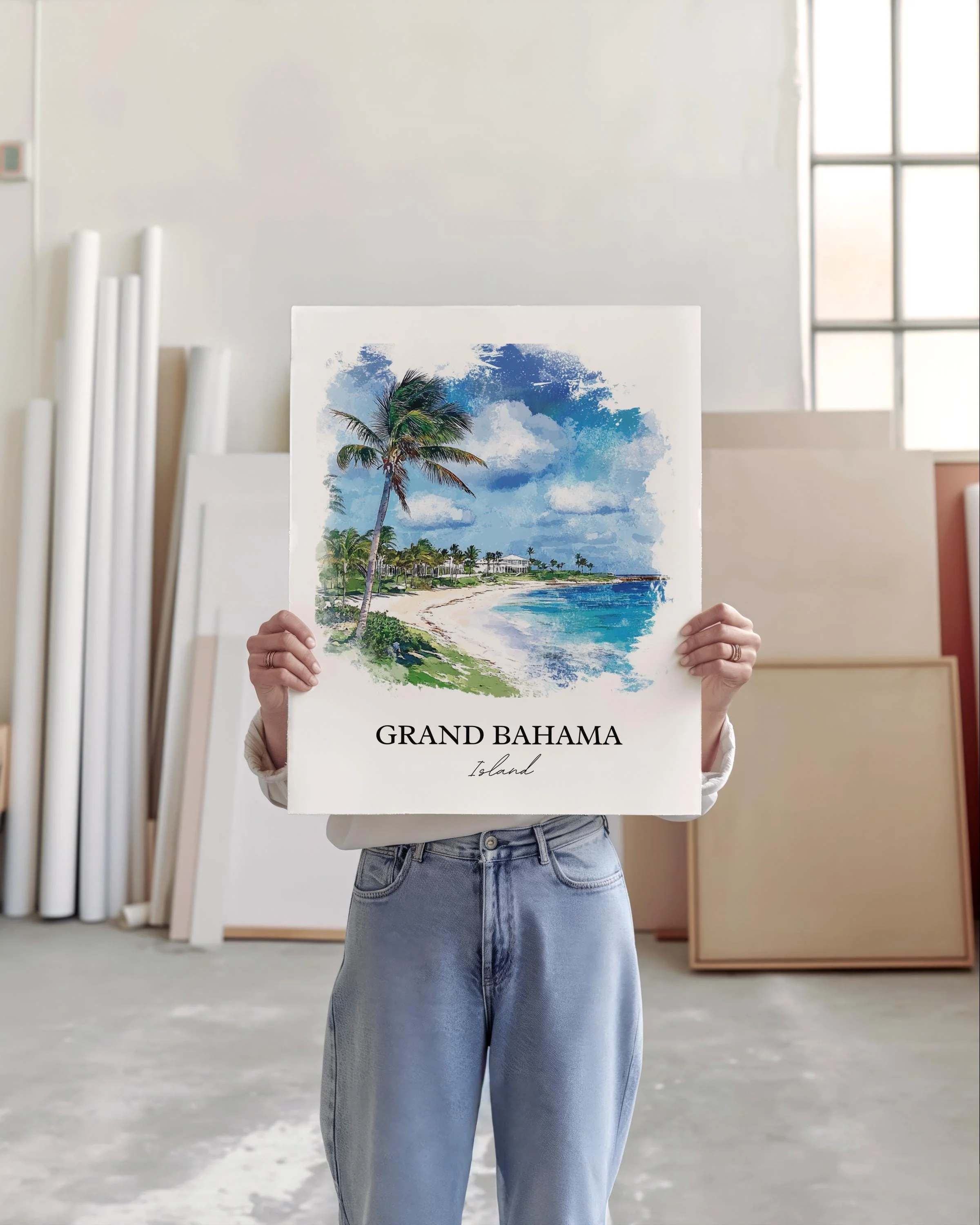 Grand Bahama Island, Bahamas – Watercolor Art Print - Image 5