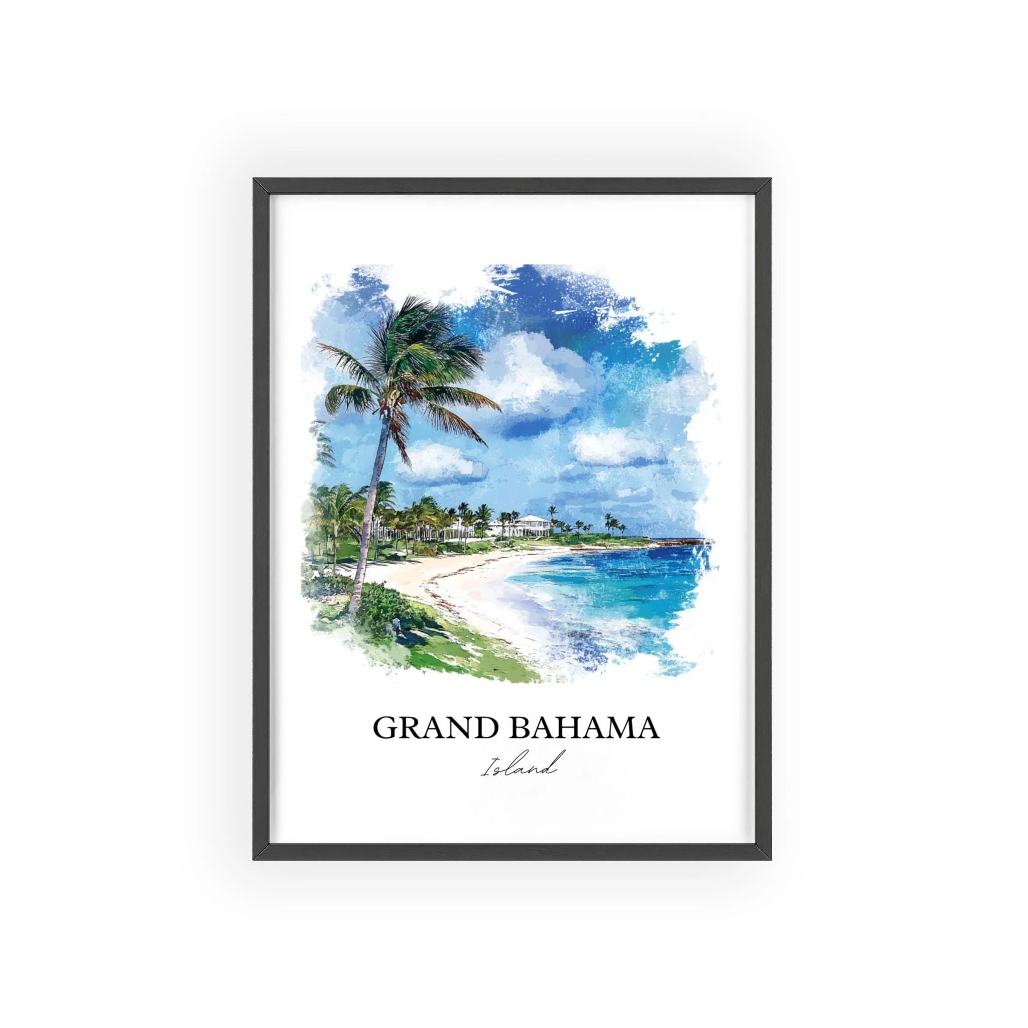Grand Bahama Island, Bahamas – Watercolor Art Print - Image 7