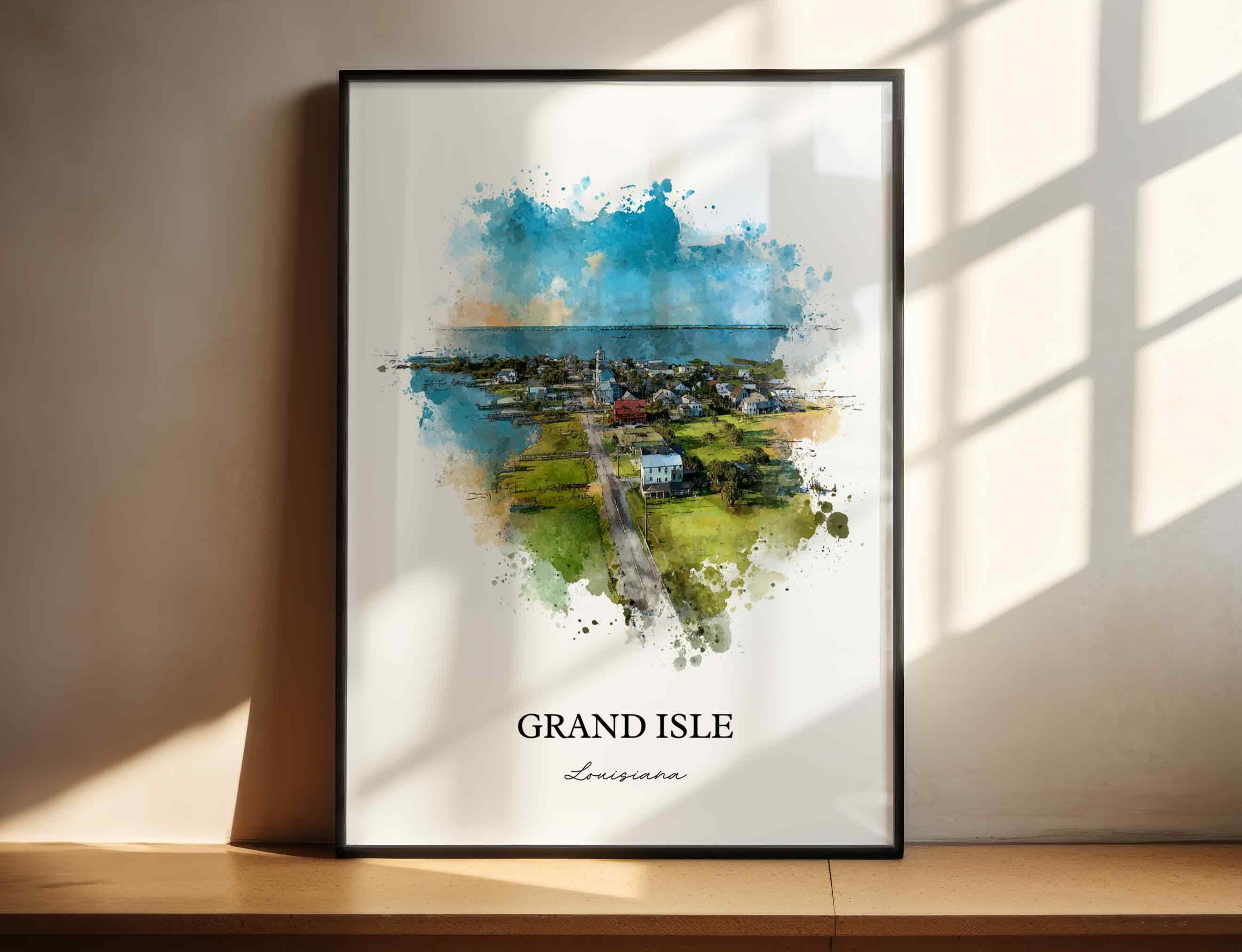 Grand Isle, Louisiana – Watercolor Art Print