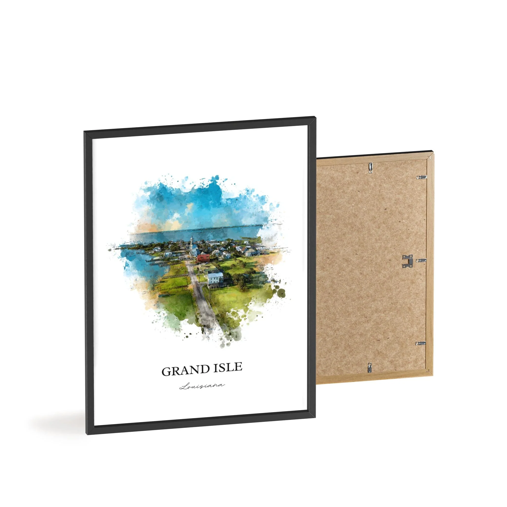 Grand Isle, Louisiana – Watercolor Art Print - Image 10
