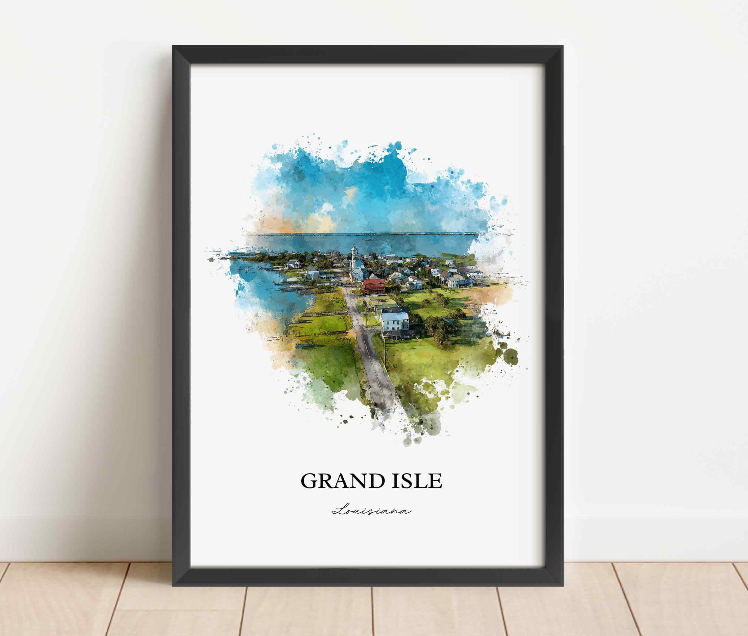 Grand Isle, Louisiana – Watercolor Art Print - Image 5