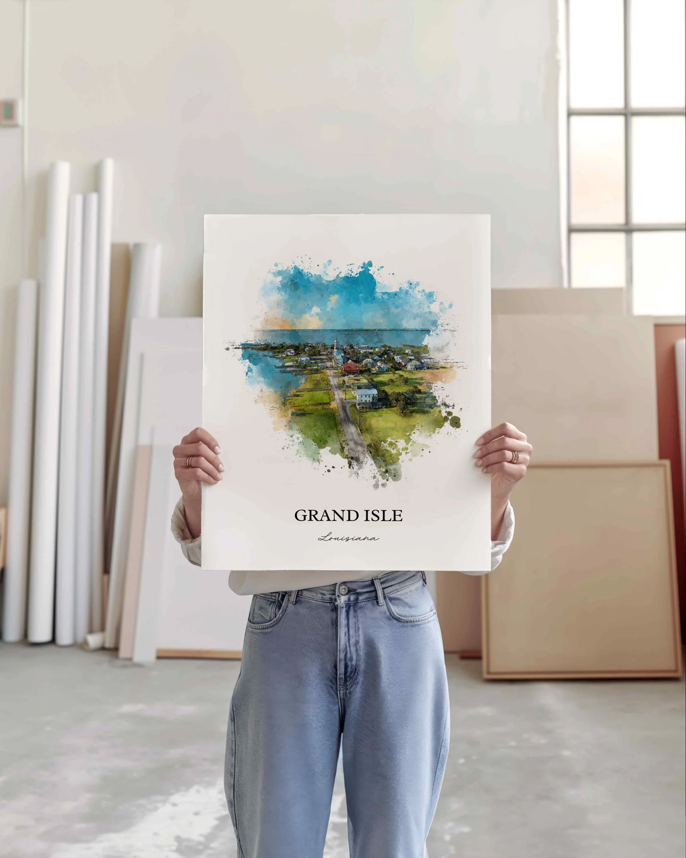 Grand Isle, Louisiana – Watercolor Art Print - Image 6