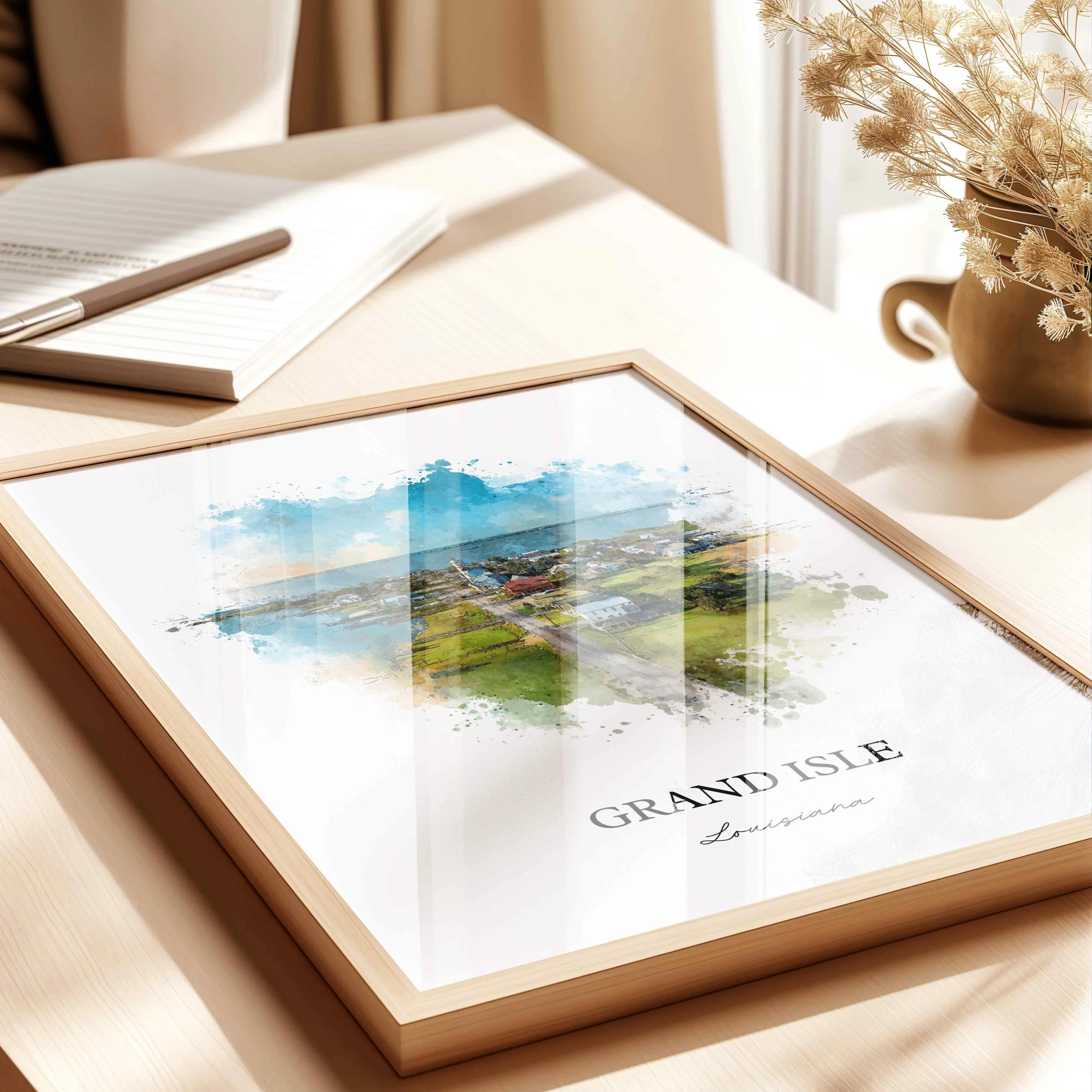 Grand Isle, Louisiana – Watercolor Art Print - Image 8