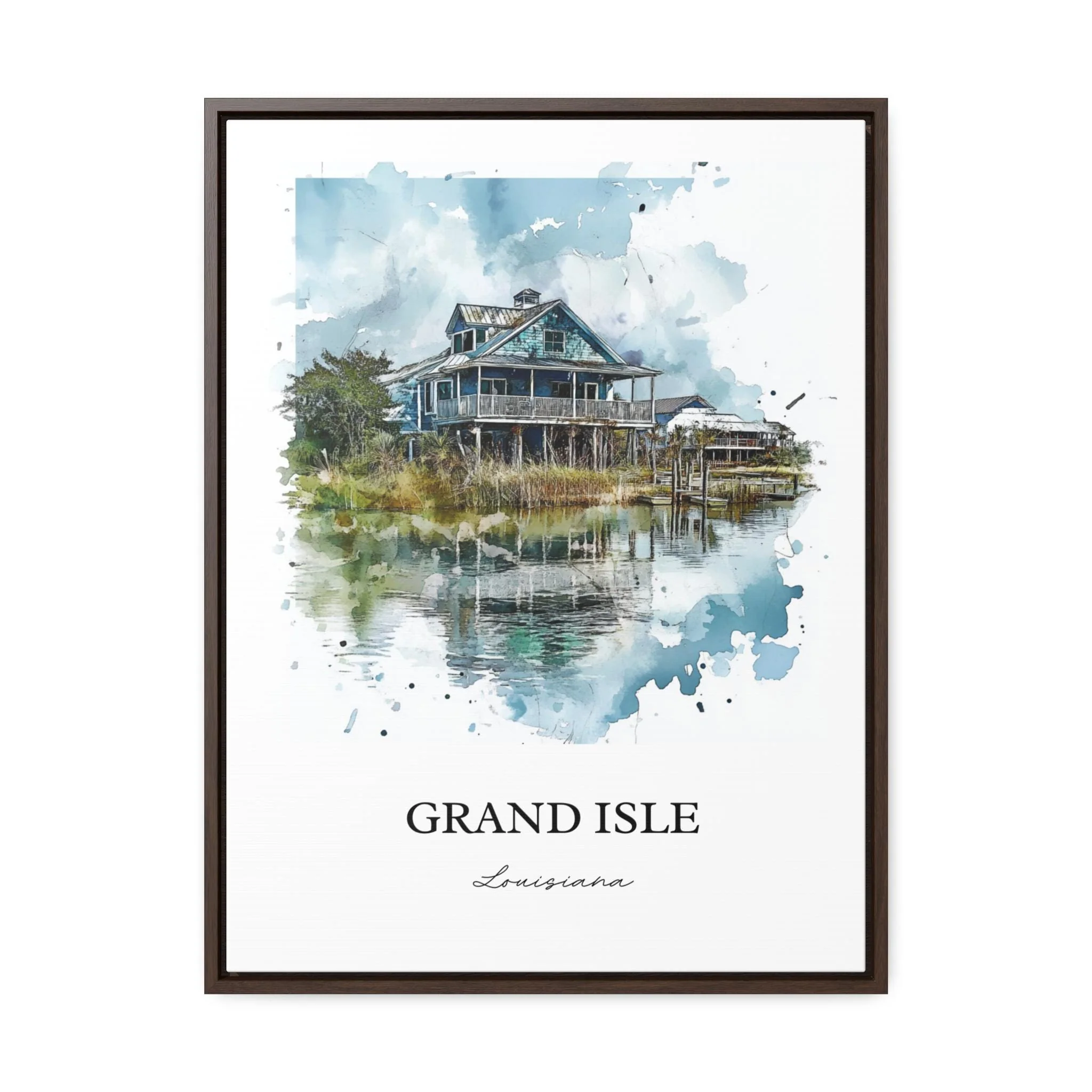 Grand Isle, Louisiana, Louisiana – Watercolor Art Print - Image 7