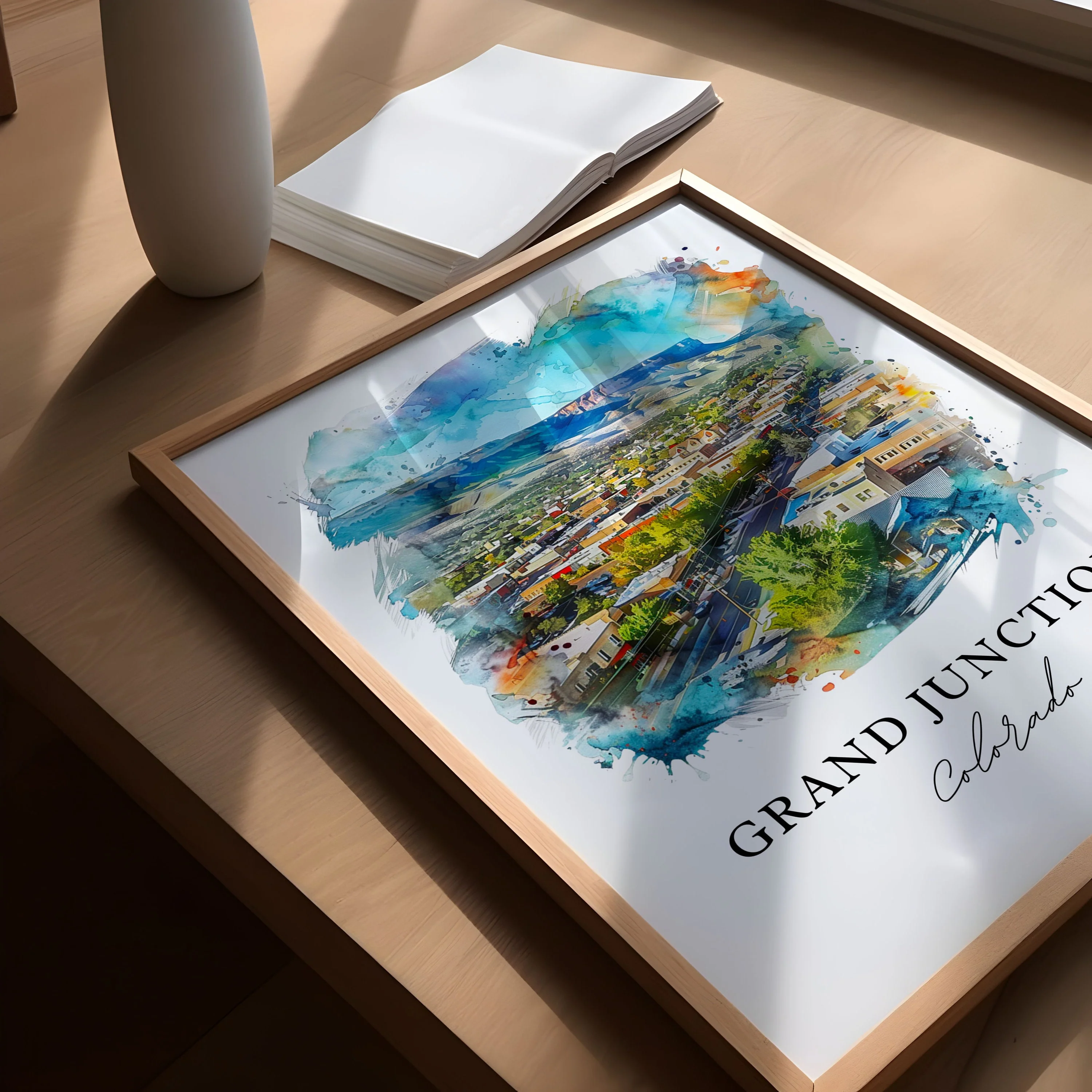 Grand Junction, USA – Watercolor Art Print - Image 3