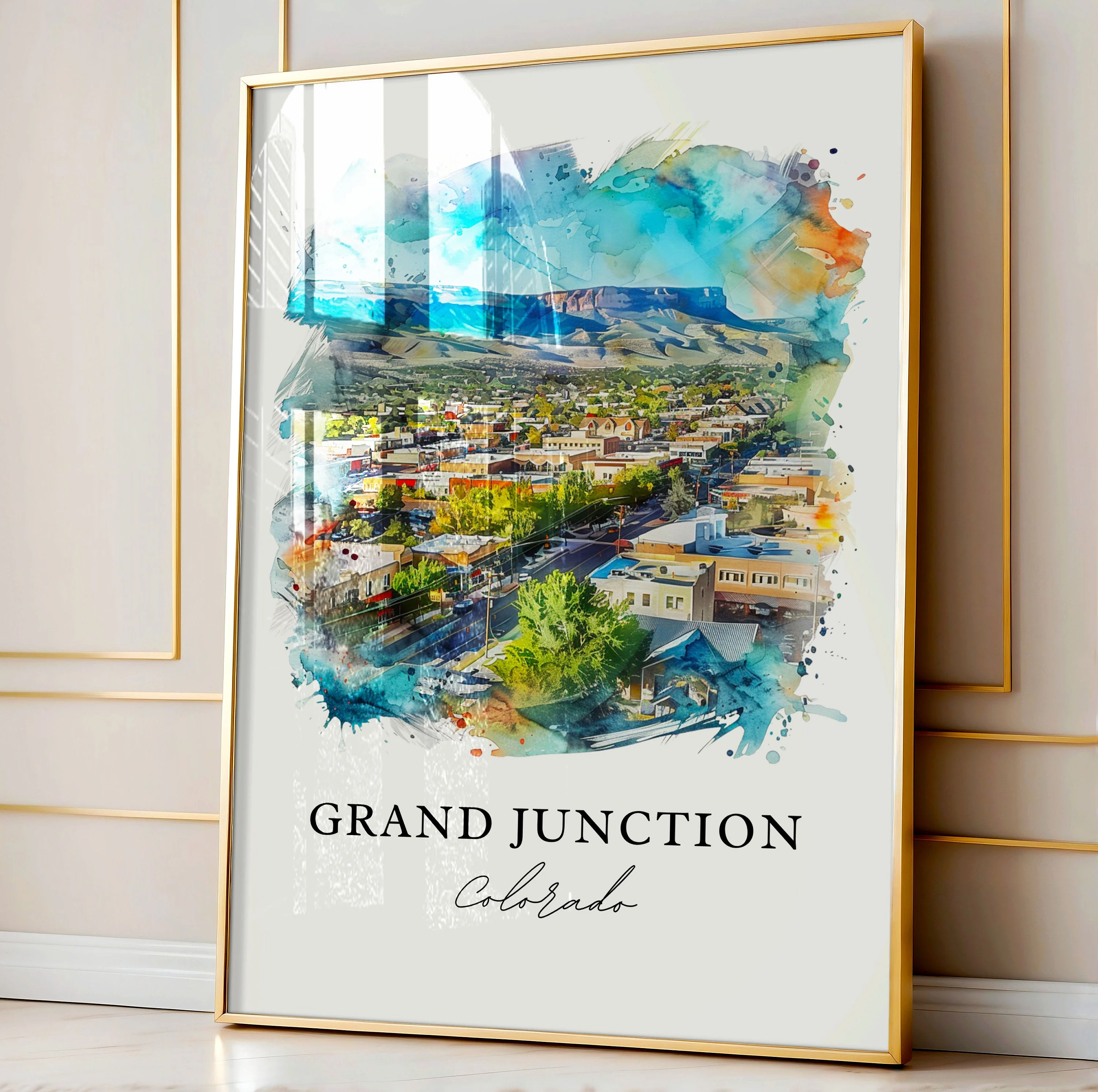 Grand Junction, USA – Watercolor Art Print - Image 4