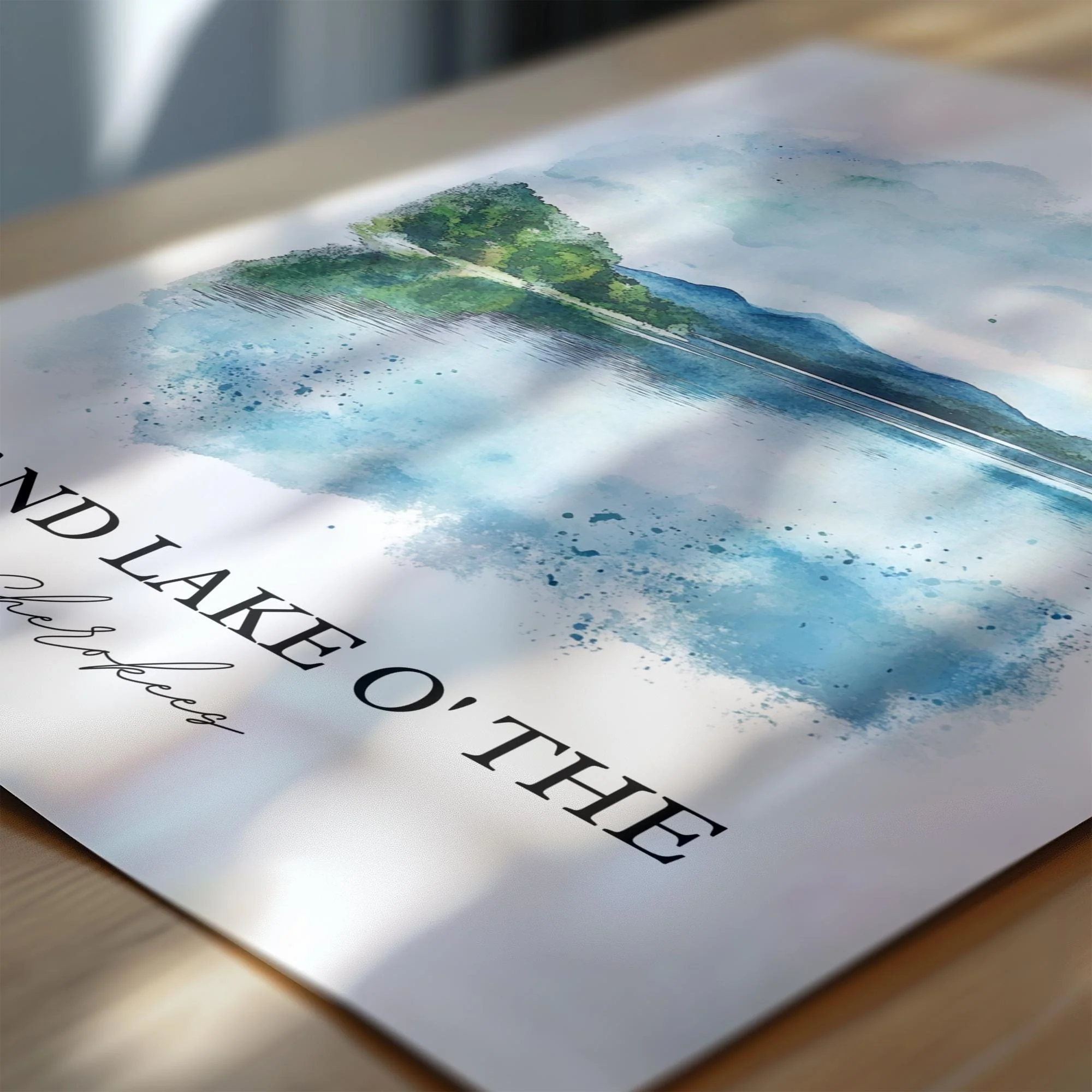 Grand Lake O' The Cherokees, USA – Watercolor Art Print - Image 3