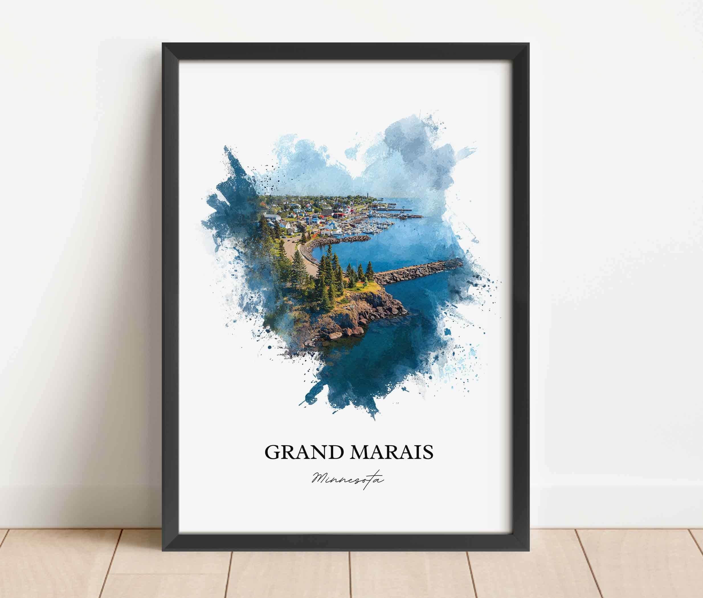 Grand Marais, Minnesota – Watercolor Art Print - Image 7