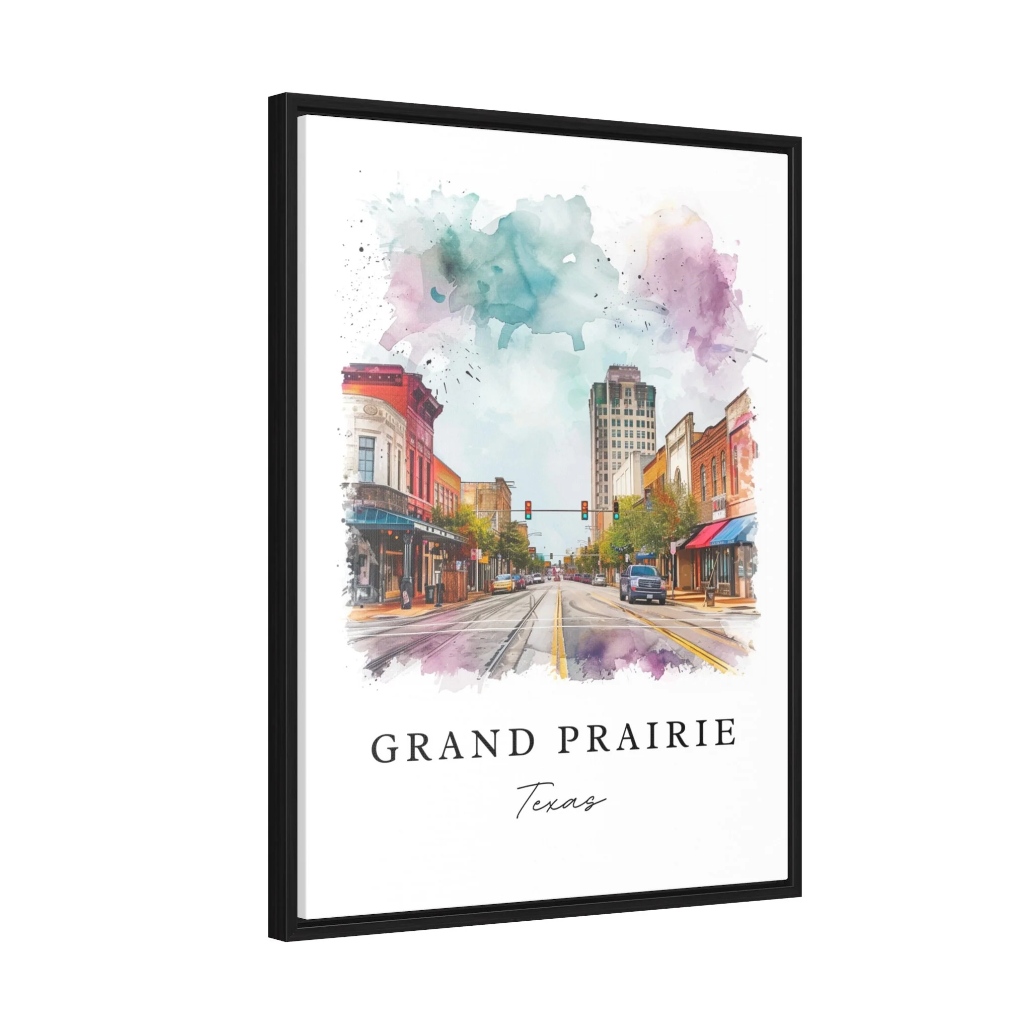 Grand Prairie, Texas – Watercolor Art Print - Image 6