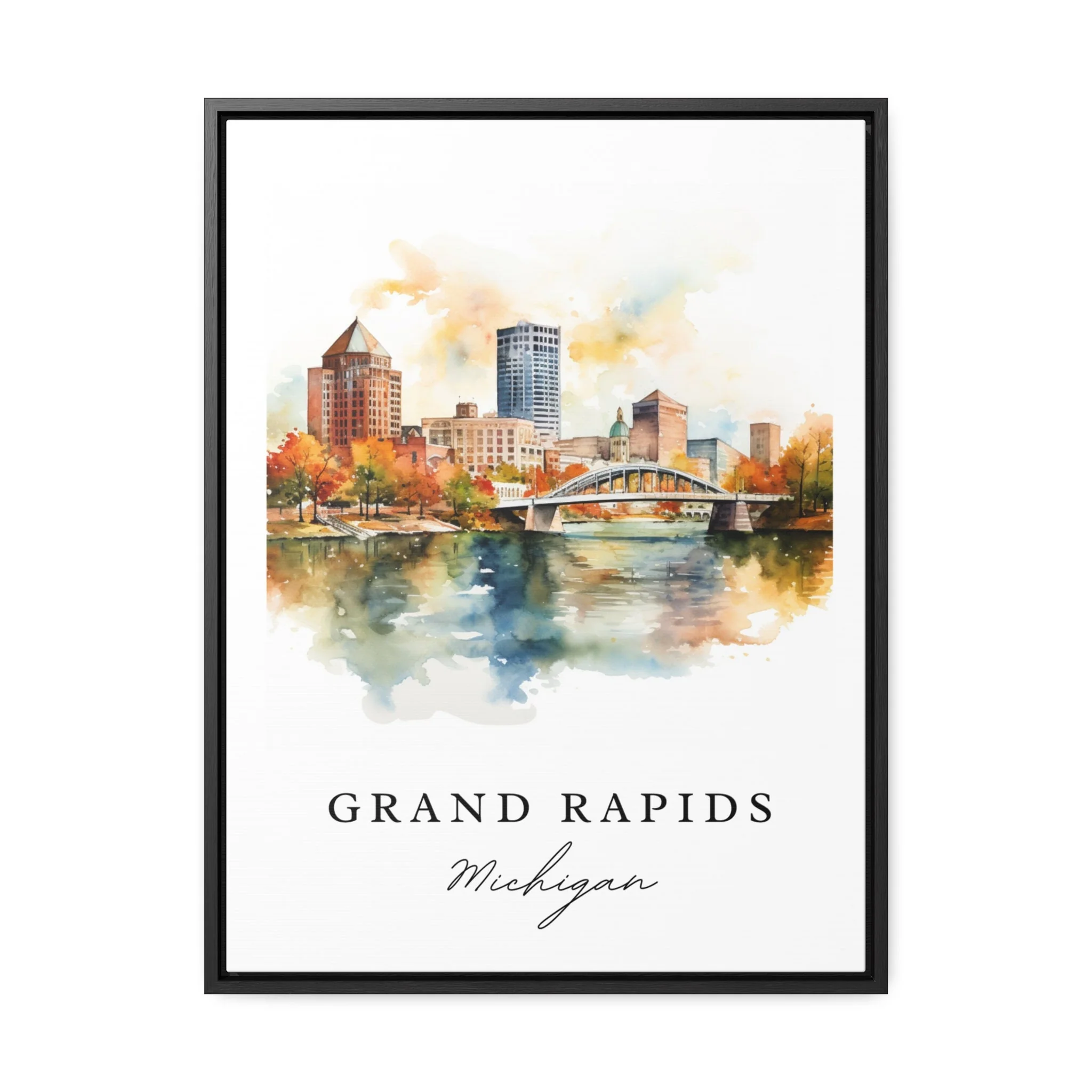 Grand Rapids, Michigan – Watercolor Art Print - Image 2