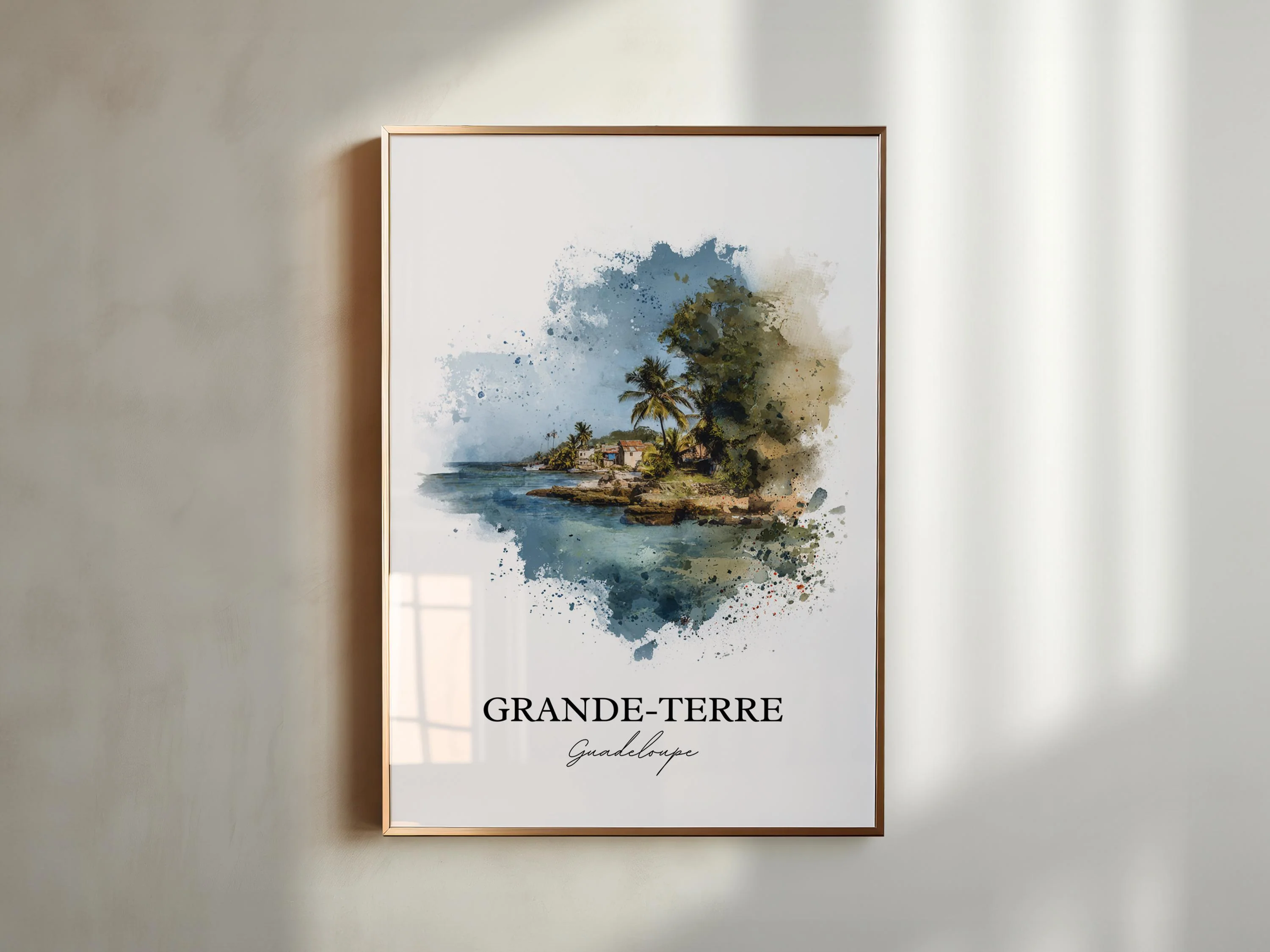 Grande-Terre, Guadeloupe – Watercolor Art Print - Image 5