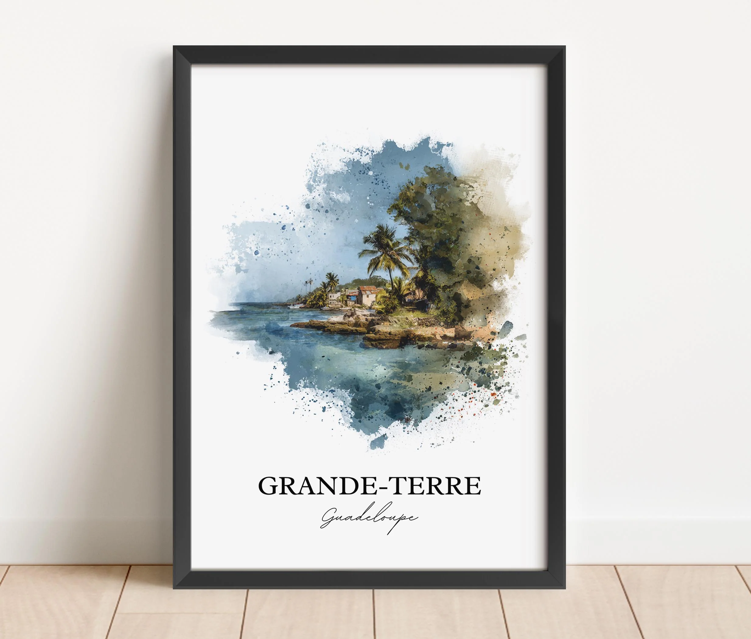 Grande-Terre, Guadeloupe – Watercolor Art Print - Image 6