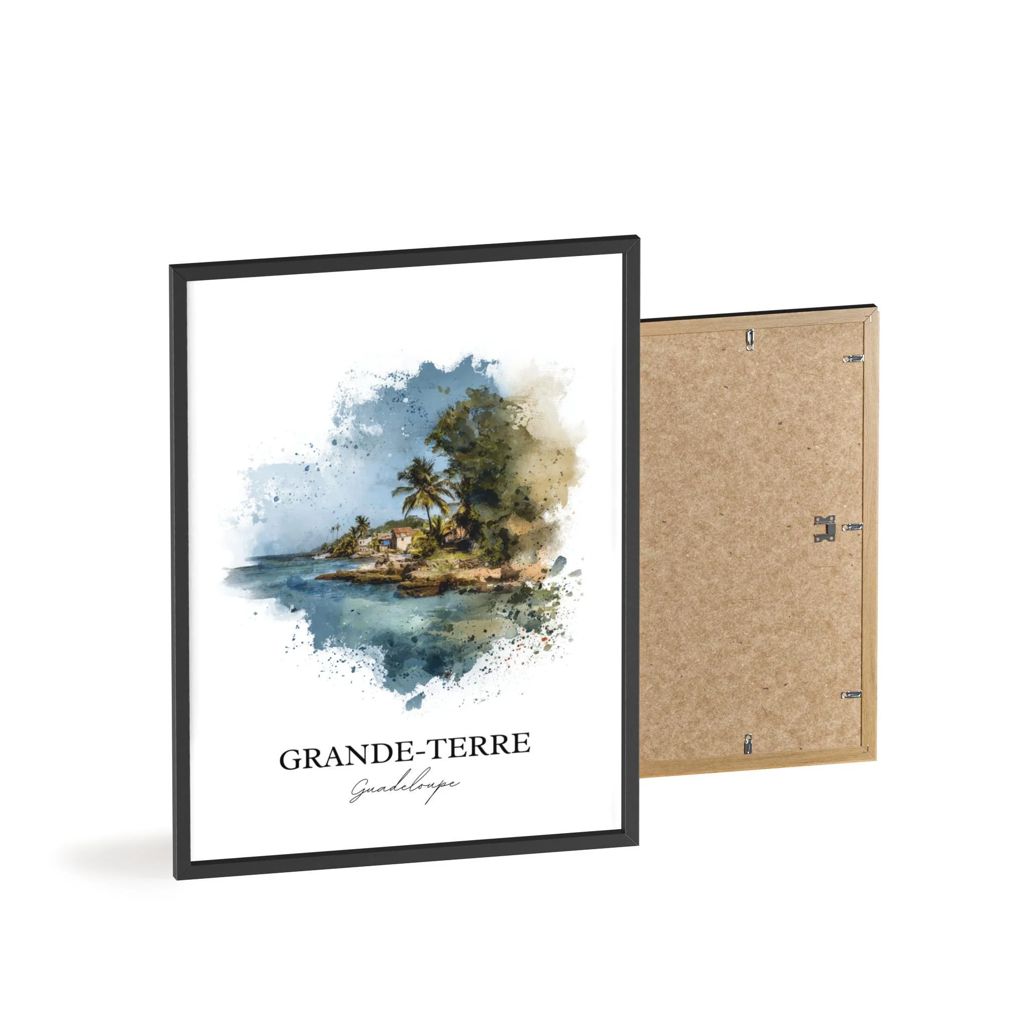 Grande-Terre, Guadeloupe – Watercolor Art Print - Image 8