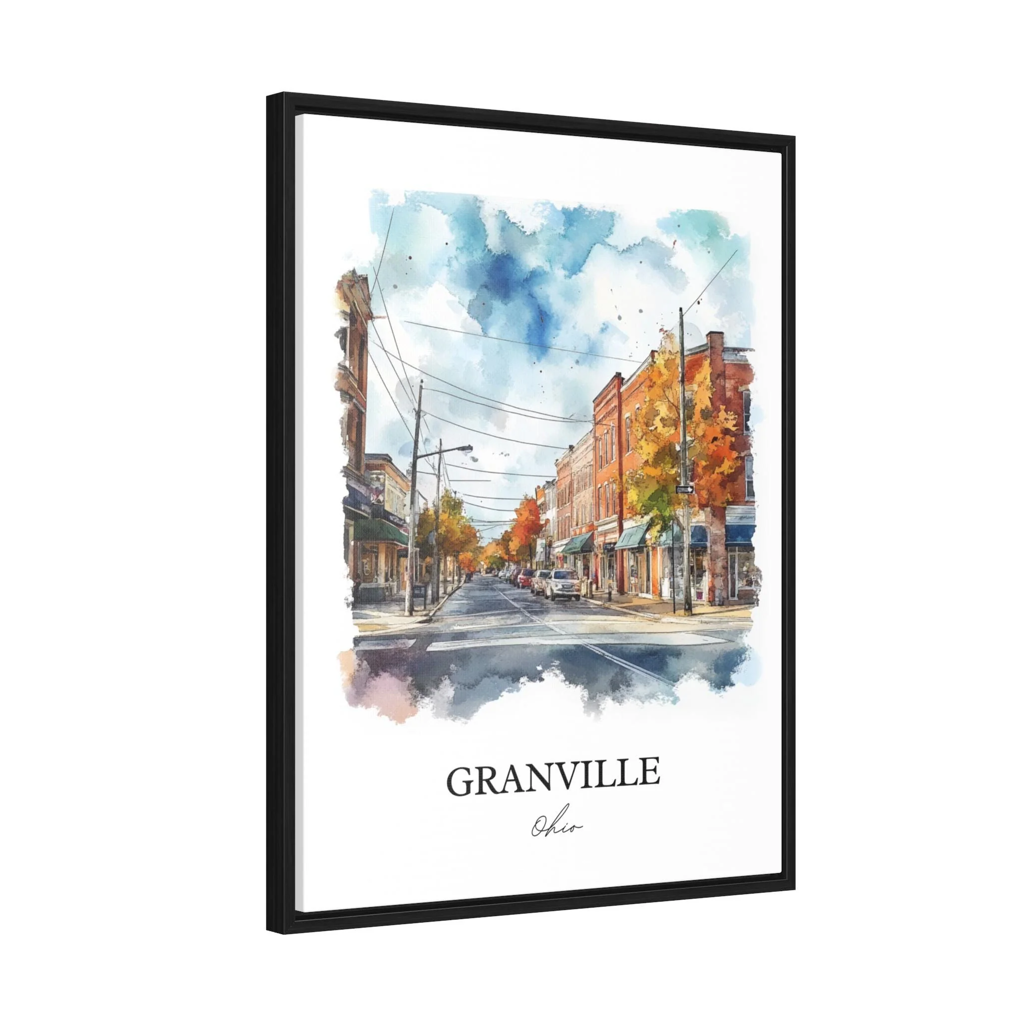 Granville, Ohio, USA – Watercolor Art Print - Image 8