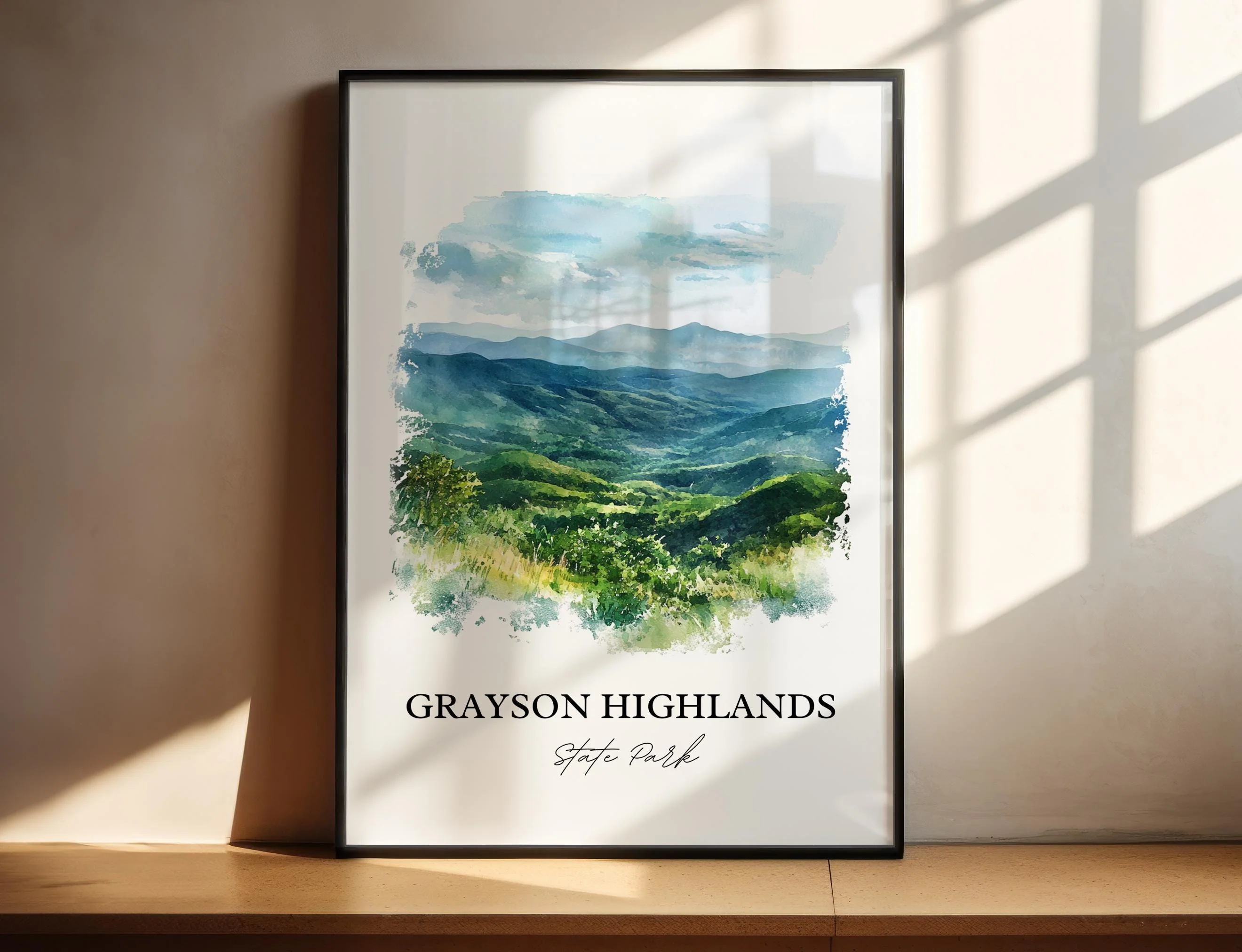 Grayson Highlands, Virginia, USA – Watercolor Art Print