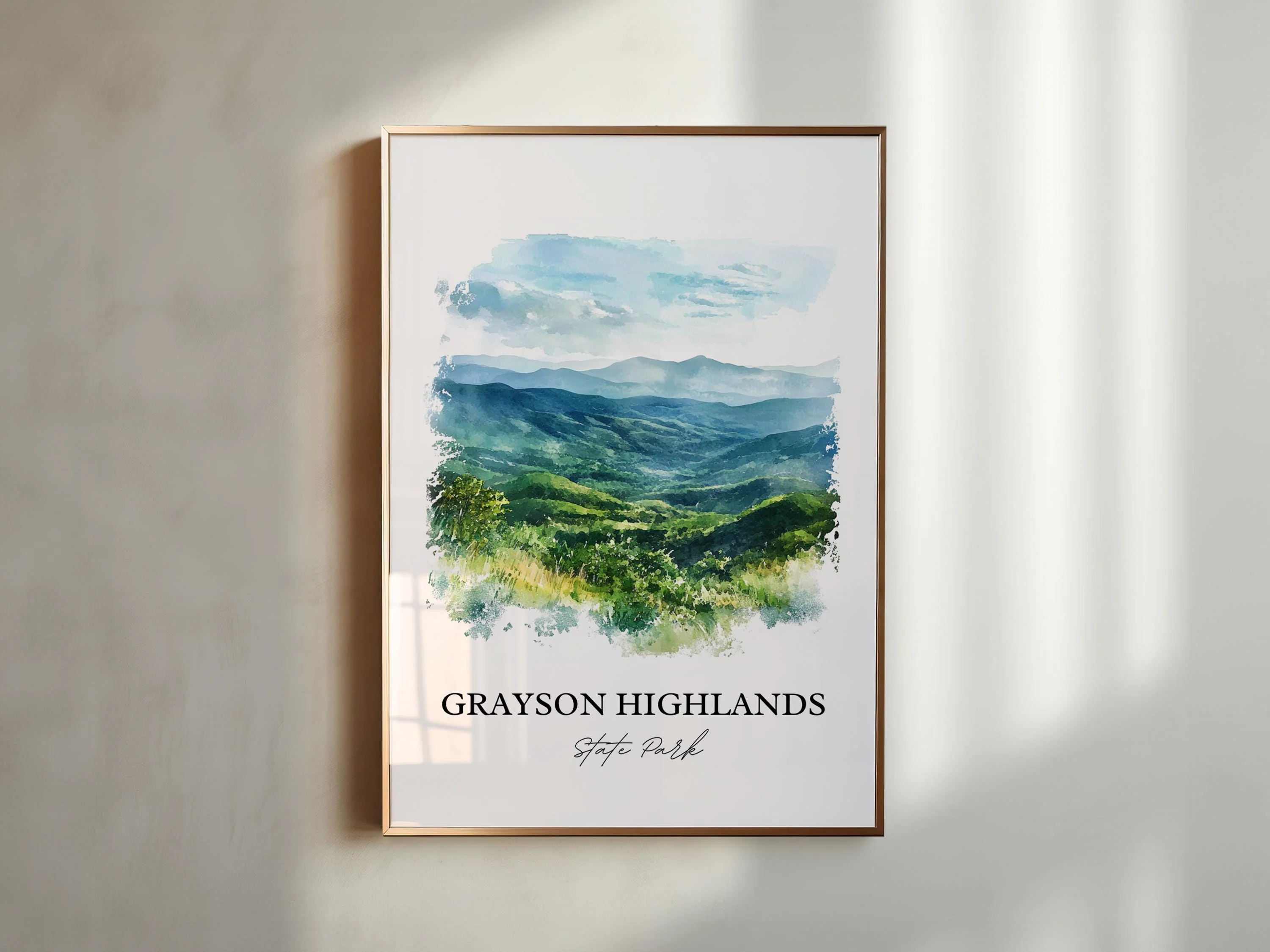 Grayson Highlands, Virginia, USA – Watercolor Art Print - Image 4