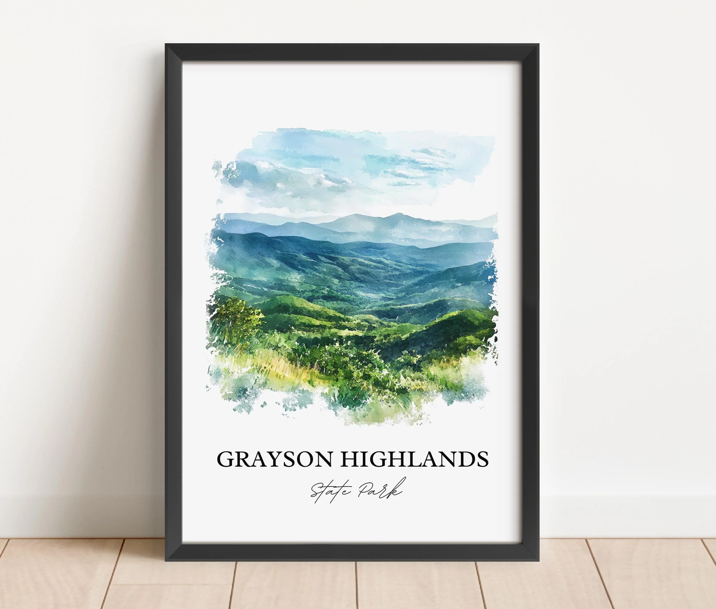 Grayson Highlands, Virginia, USA – Watercolor Art Print - Image 5