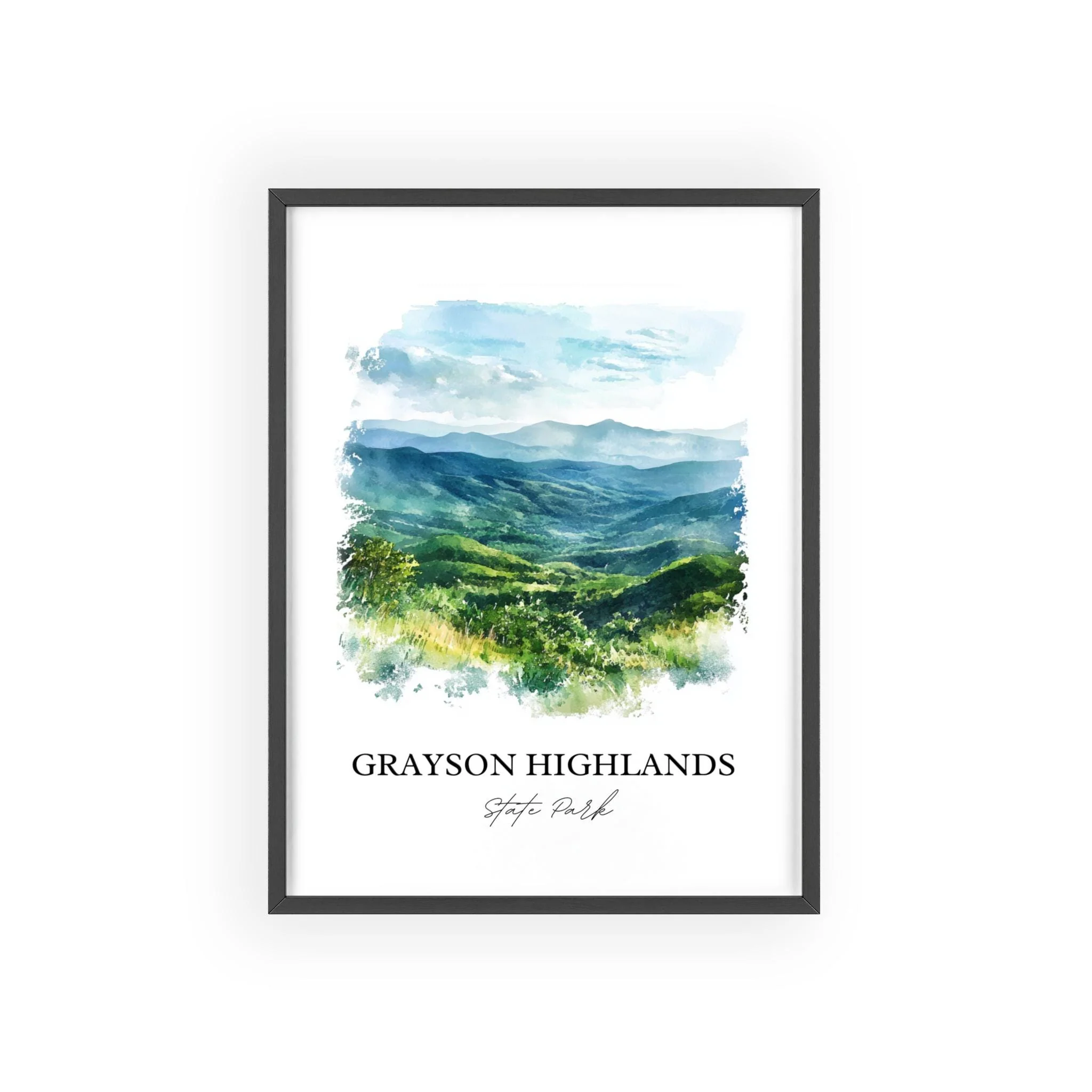 Grayson Highlands, Virginia, USA – Watercolor Art Print - Image 7