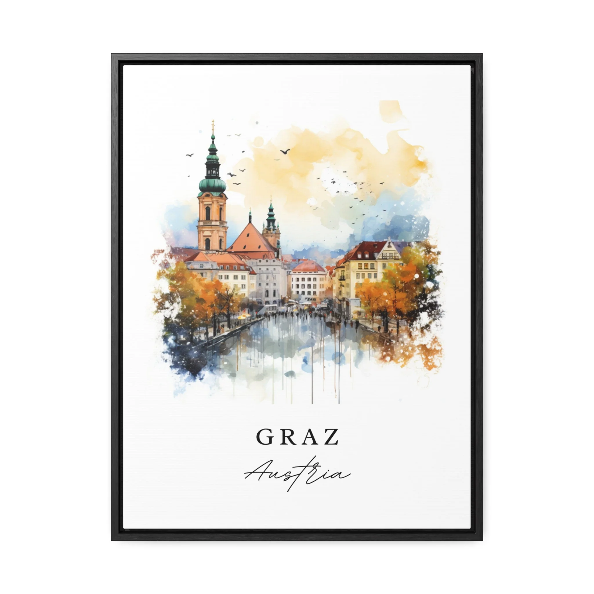 Graz, Austria – Watercolor Art Print - Image 6