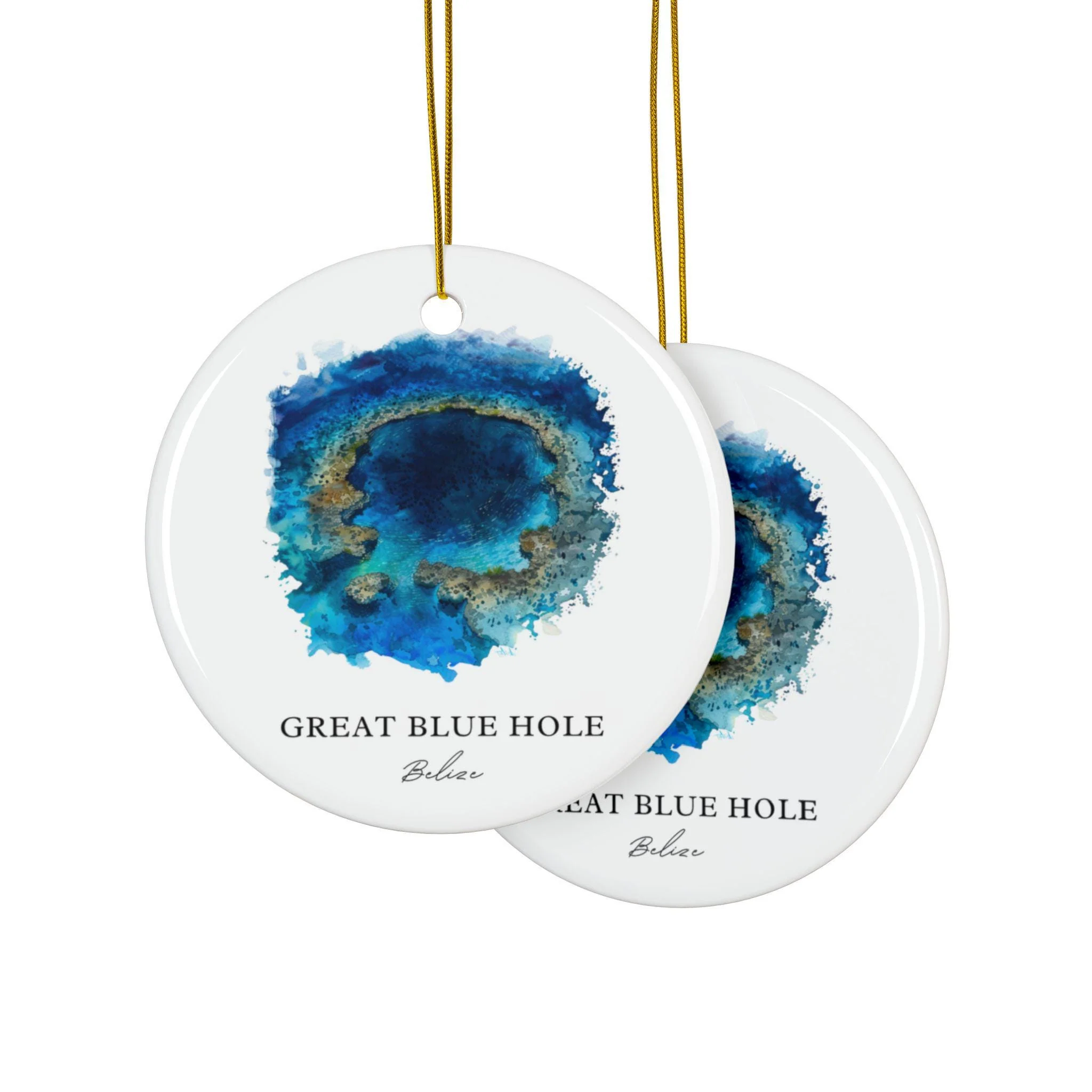Great Blue Hole Ornament: Unique Belize Souvenir, Blue Hole Belize Decor, and Authentic Blue Hole Belize Gift - Image 3